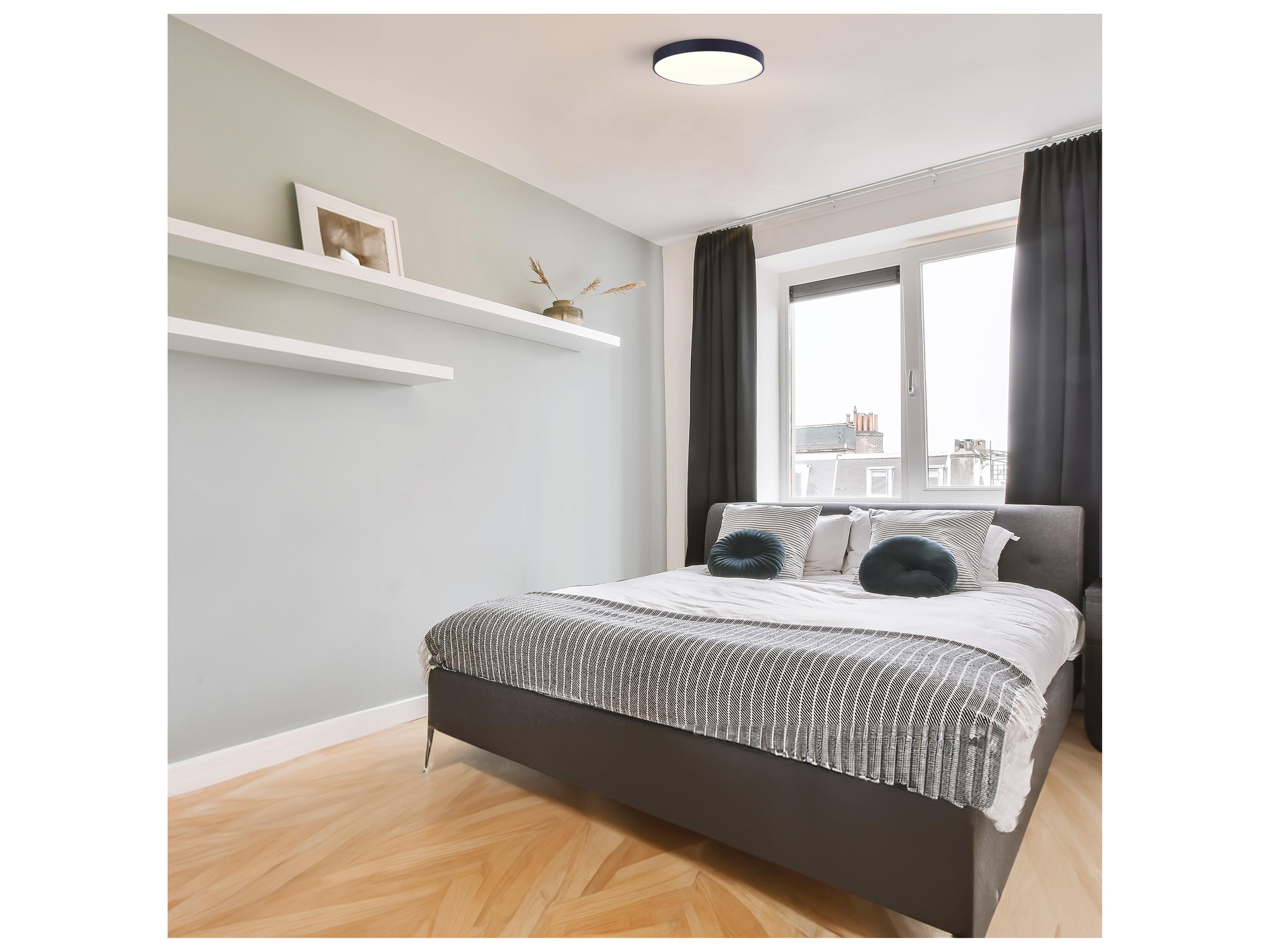 Canarm Led Edgeless Flush Mount Black LED Round