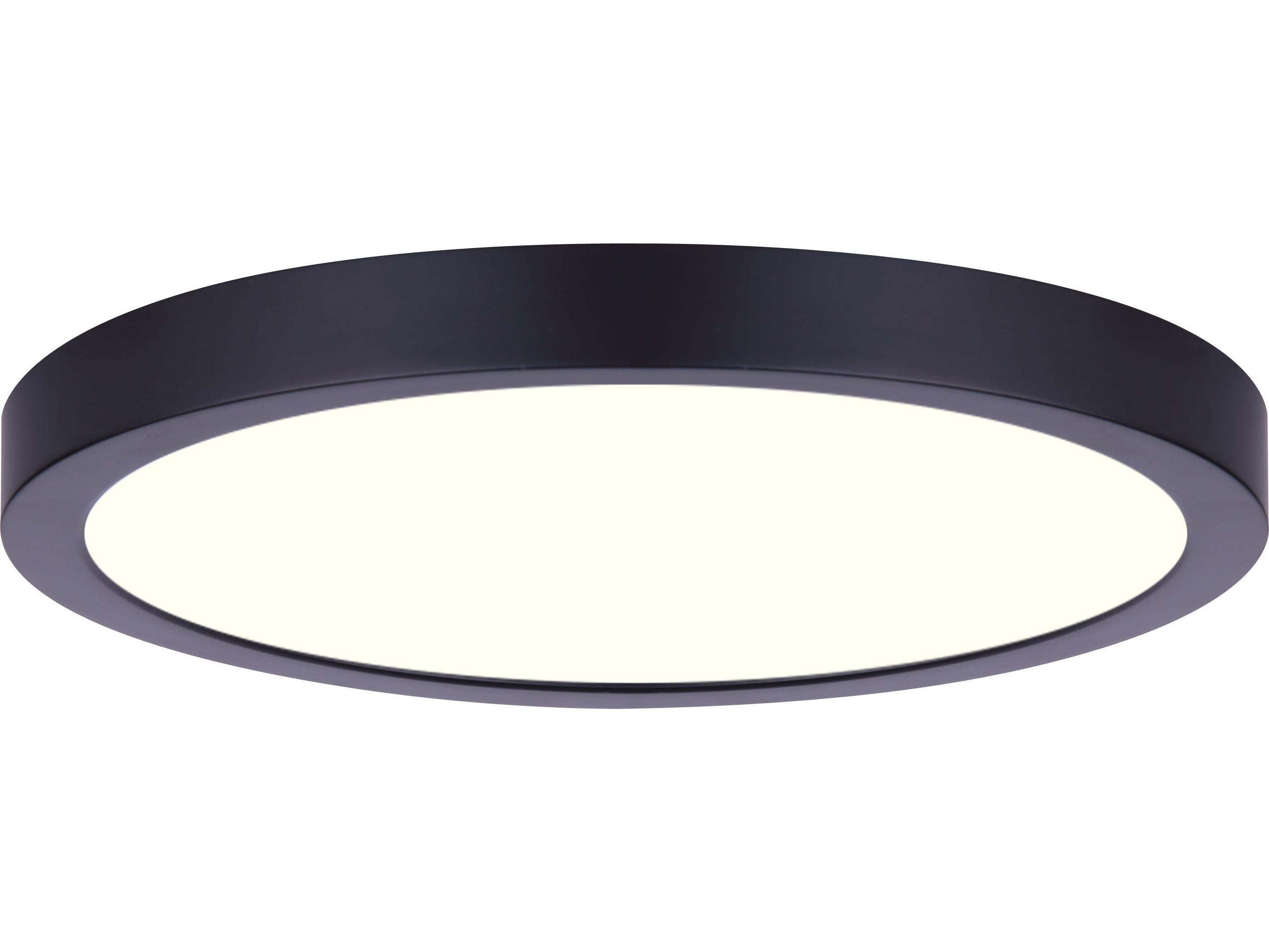 Canarm Led Disk Black LED Round Flush Mount