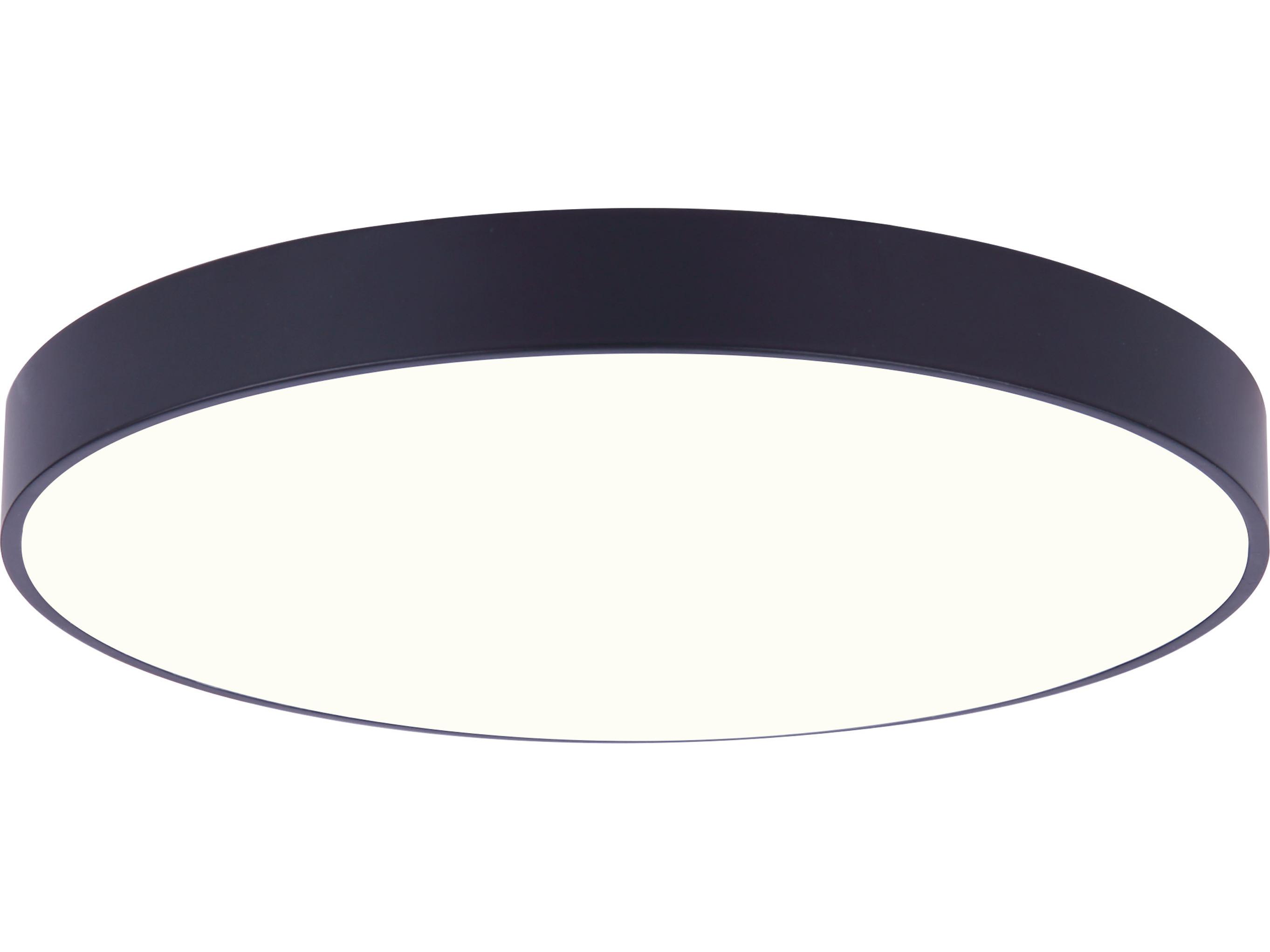 Canarm Led Edgeless Flush Mount Black LED Round