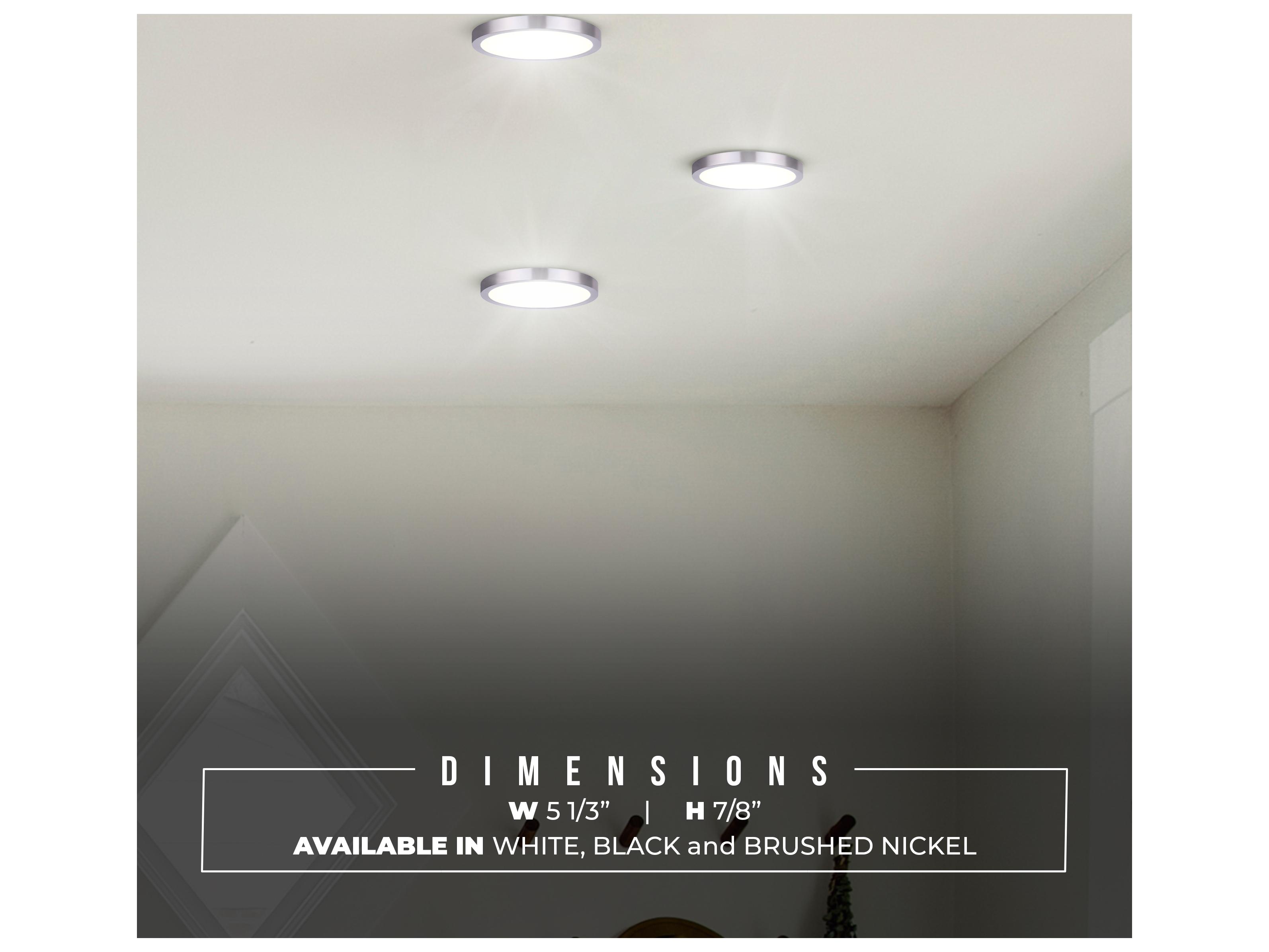 Canarm Led Round Disk Black LED Flush Mount