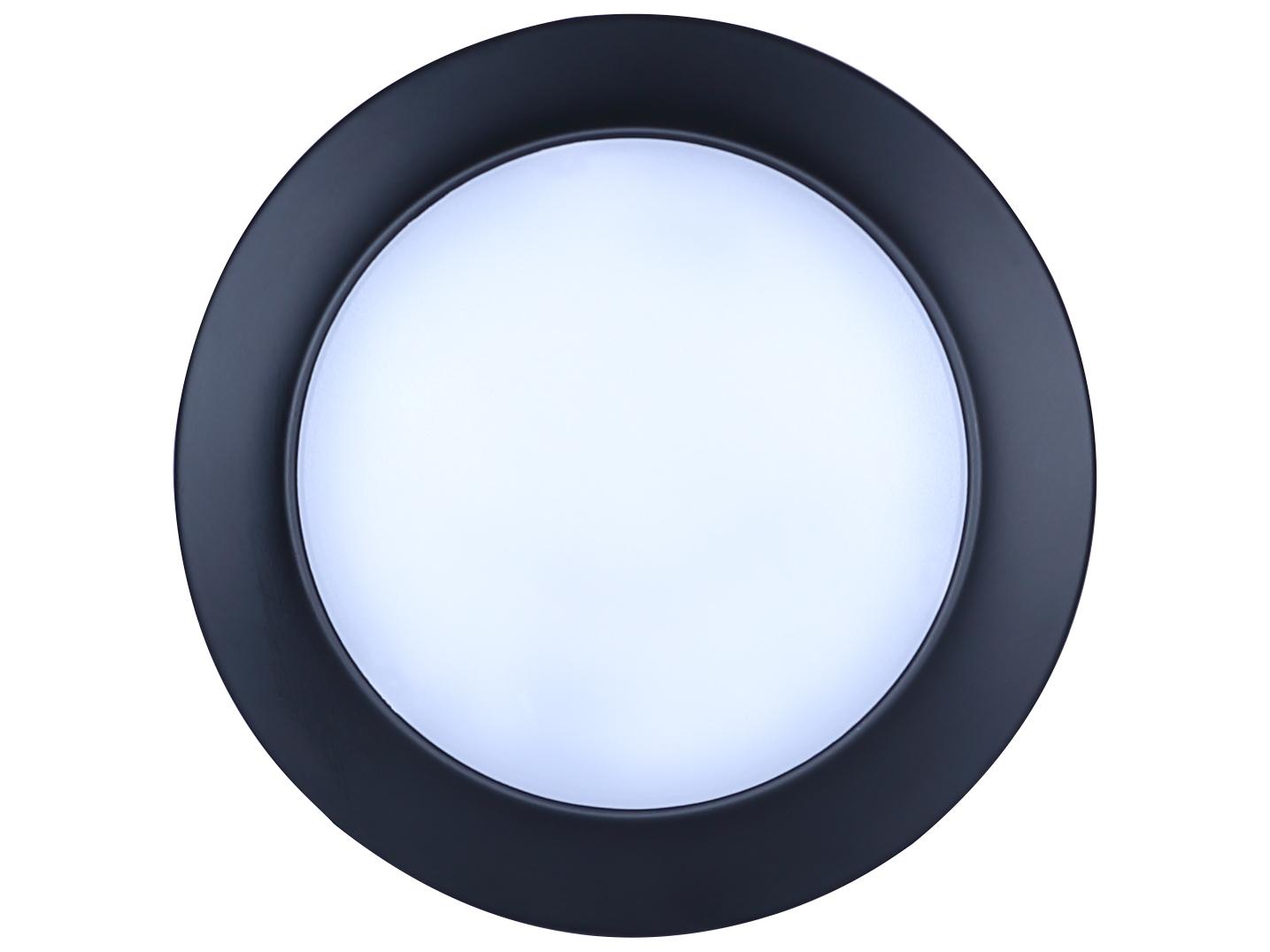 Canarm Led Disk 1 -light Black LED Round Flush Mount