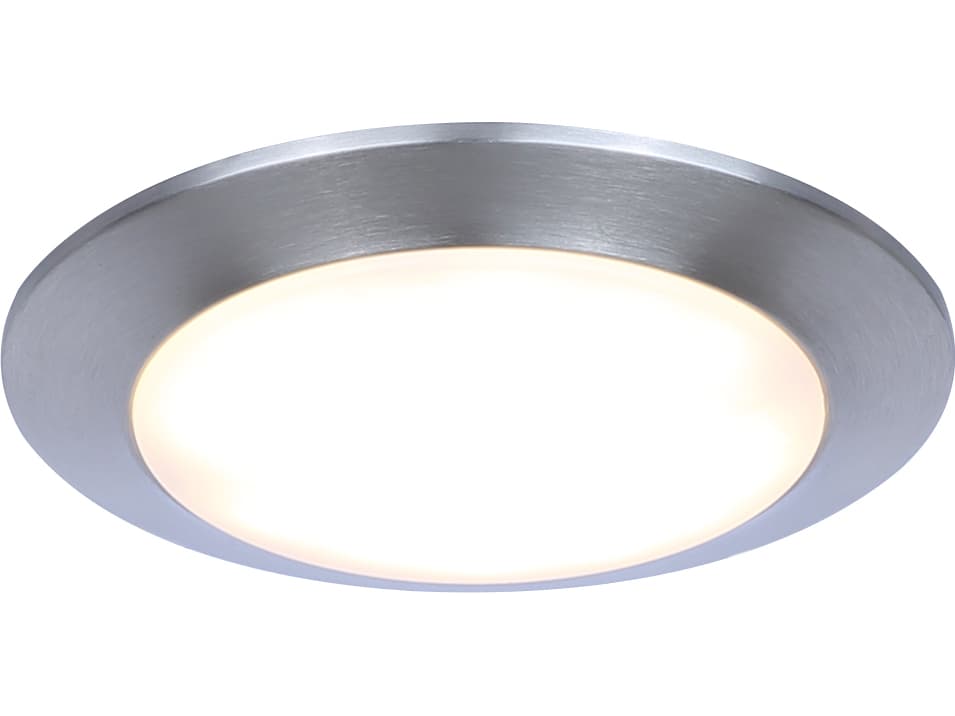 Canarm Led Disk 1 -light Nickel LED Round Flush Mount