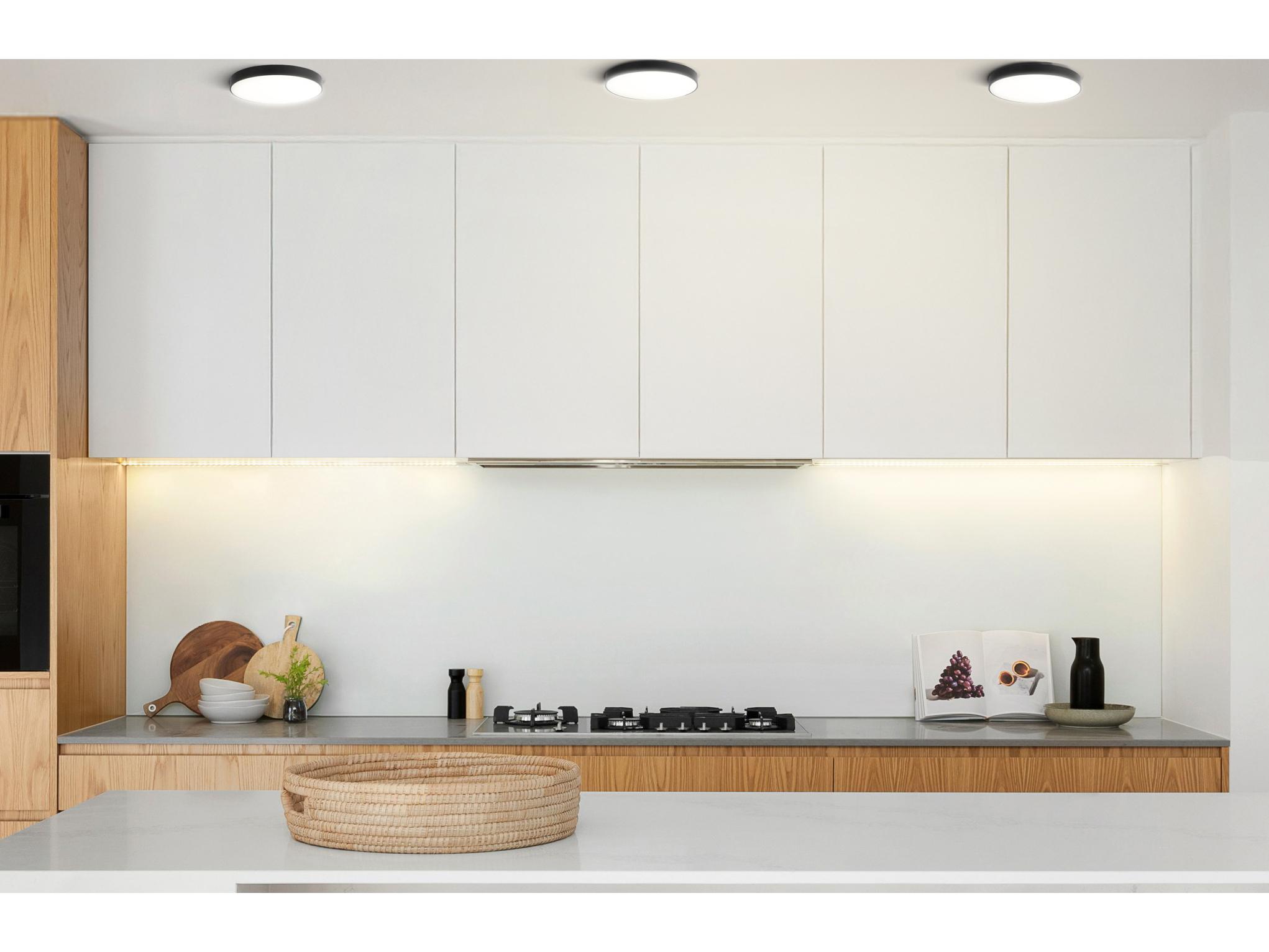 Canarm Led Edgeless Flush Mount Black LED Round