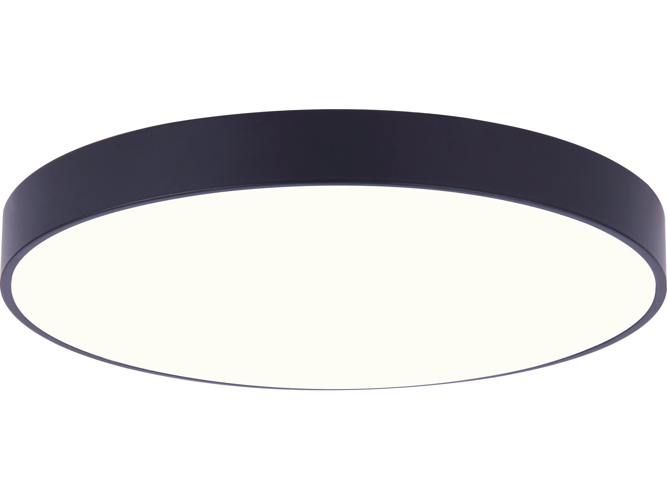 Canarm Led Edgeless Flush Mount Black LED Round