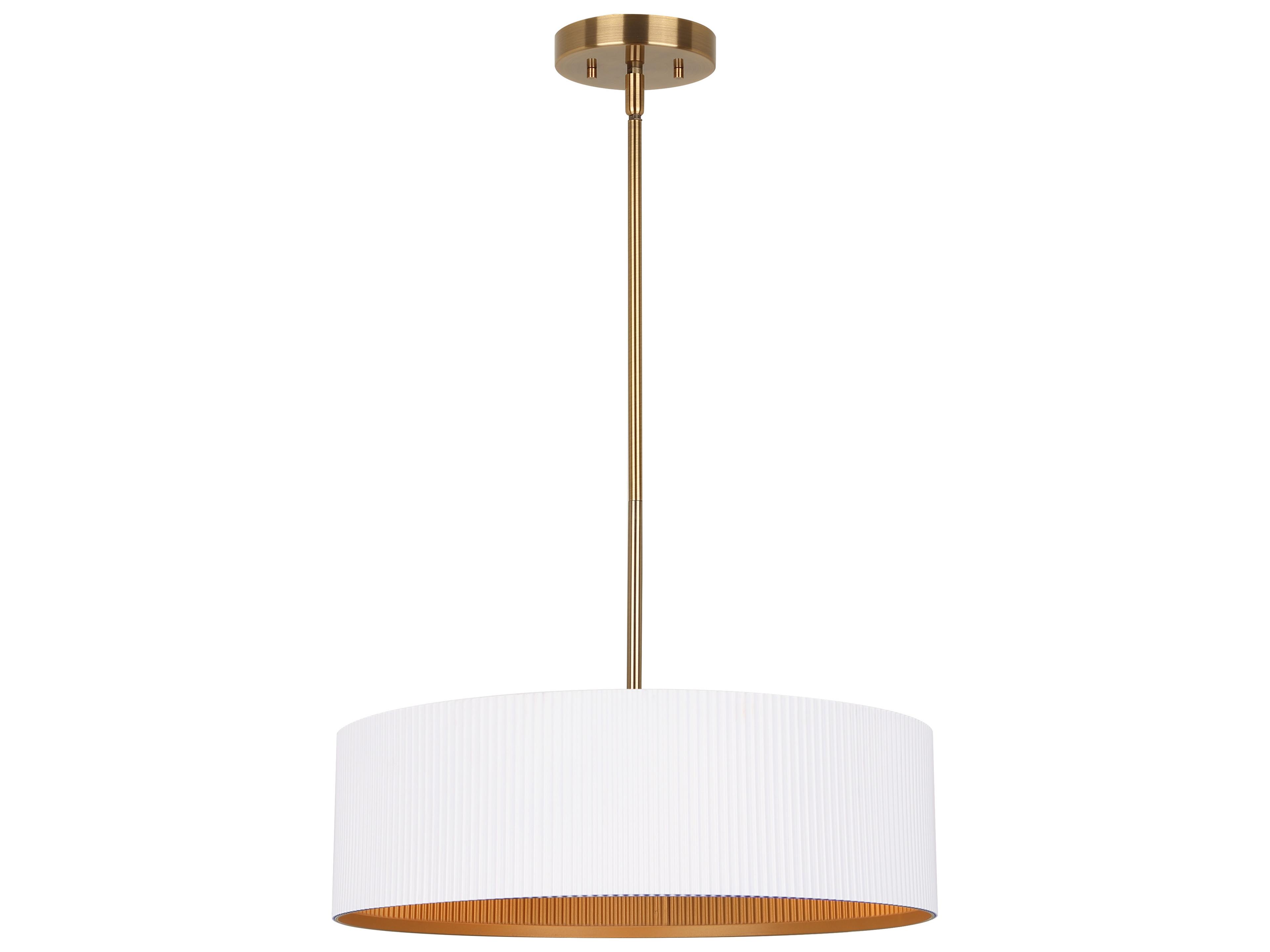 Canarm Rexton 3 -light White Drum Pendant