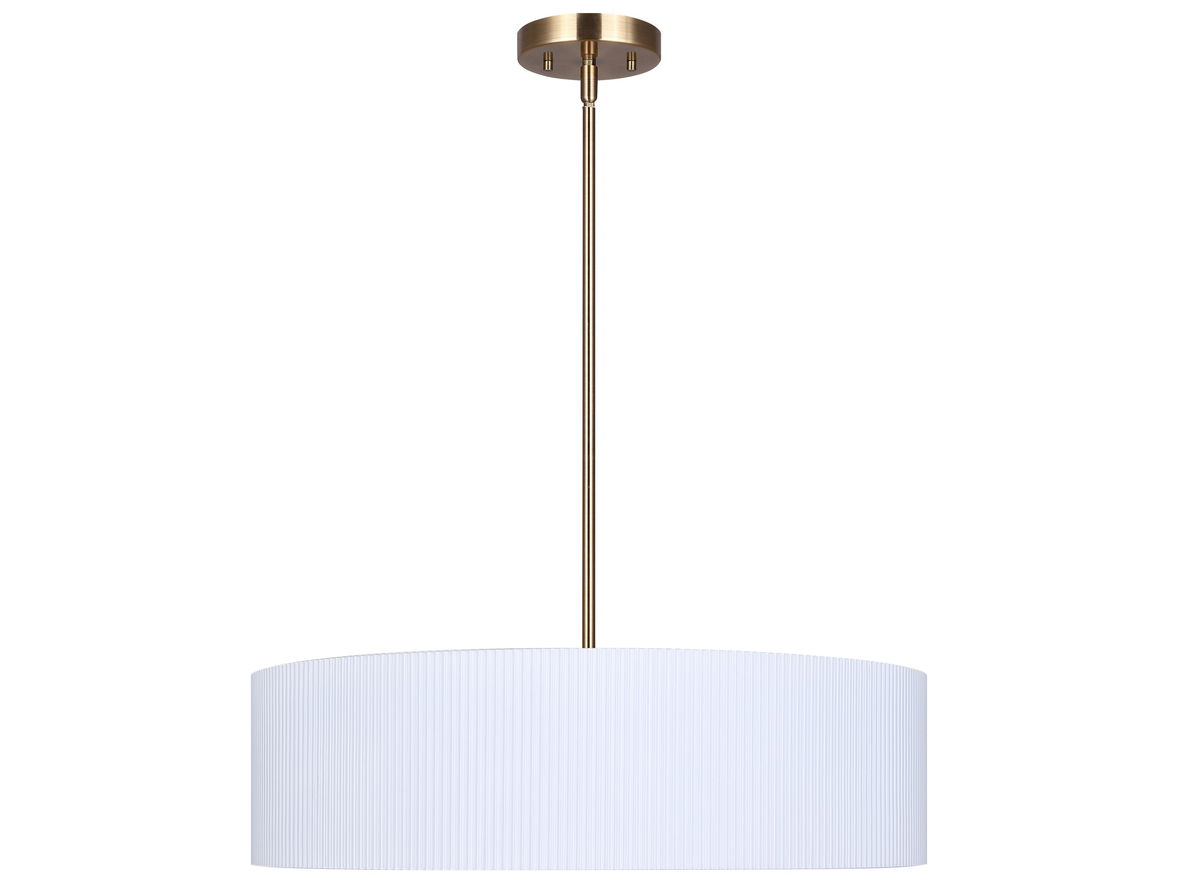 Canarm Rexton 3 -light White Drum Pendant