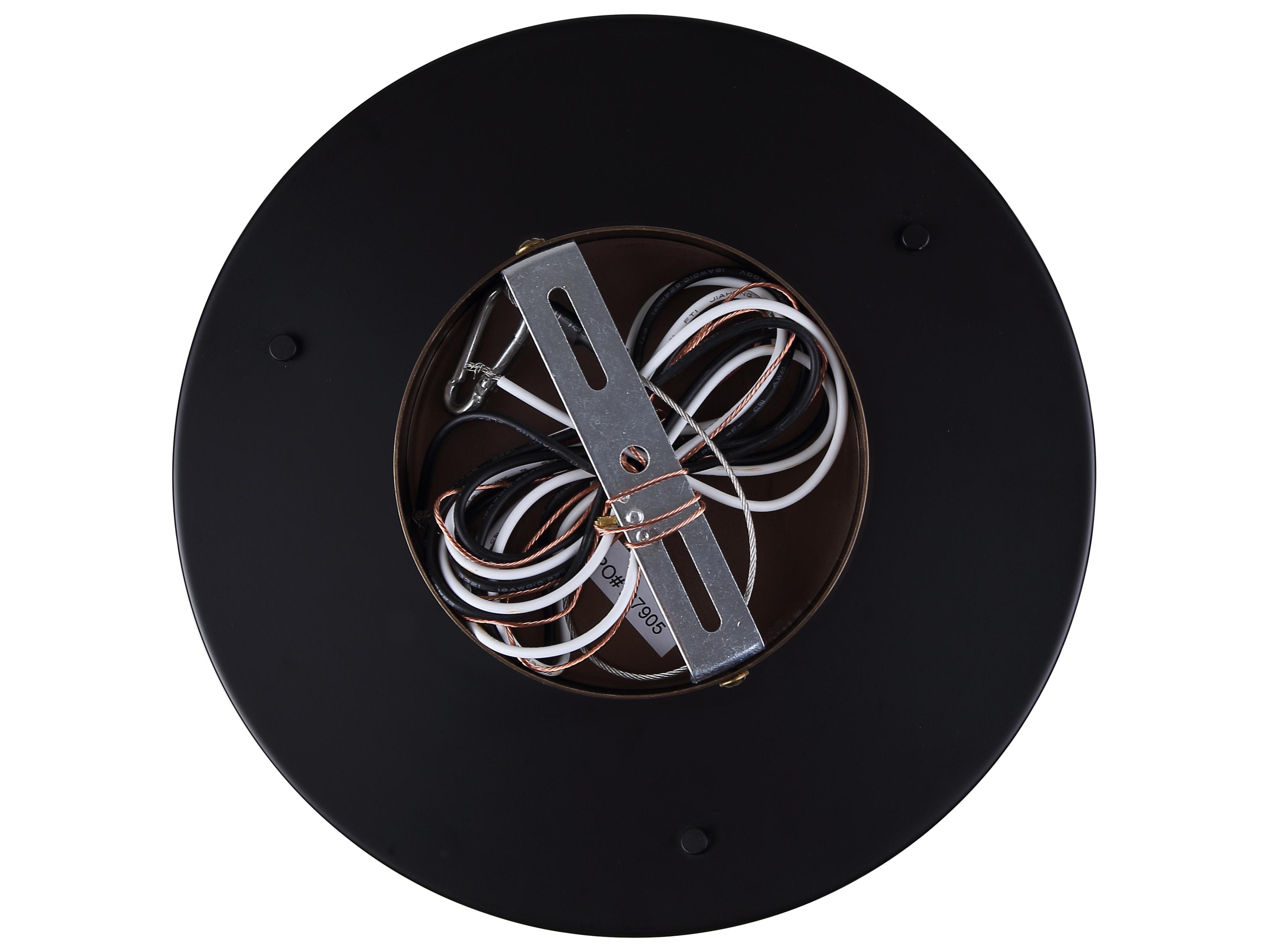 Canarm Jenner 3 -light Black Drum Pendant