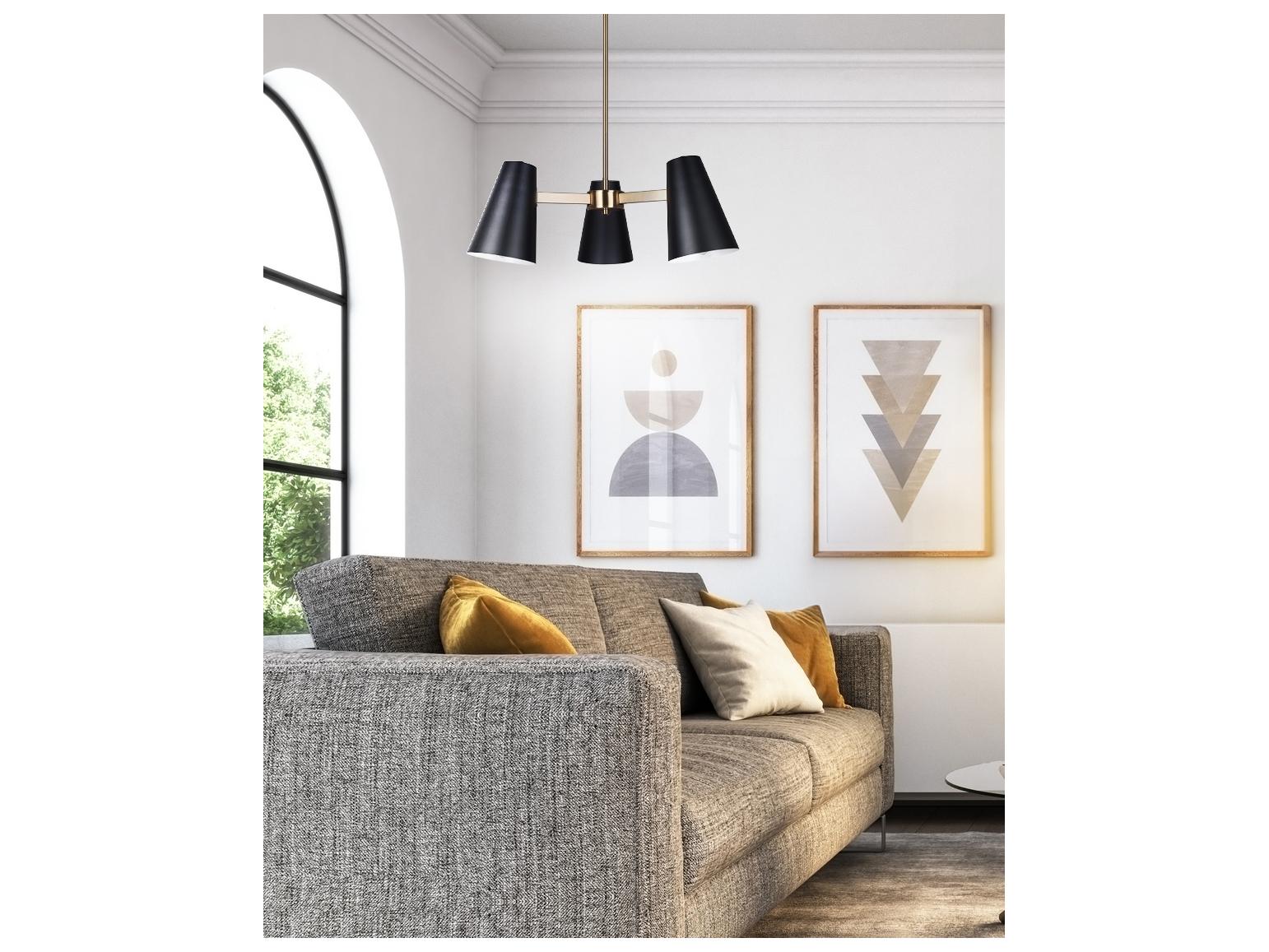 Canarm Harken 3 -light Black Chandelier