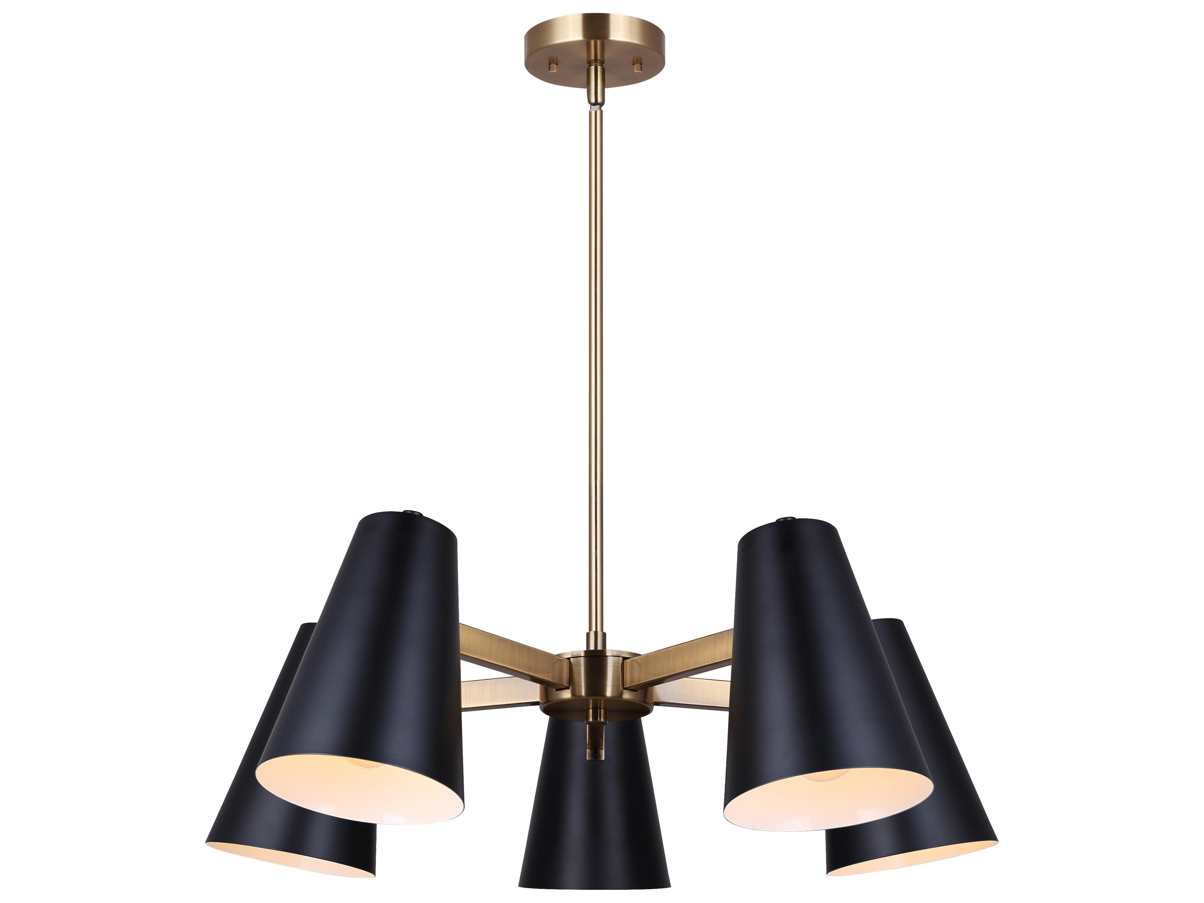 Canarm Harken 5 -light Black Chandelier