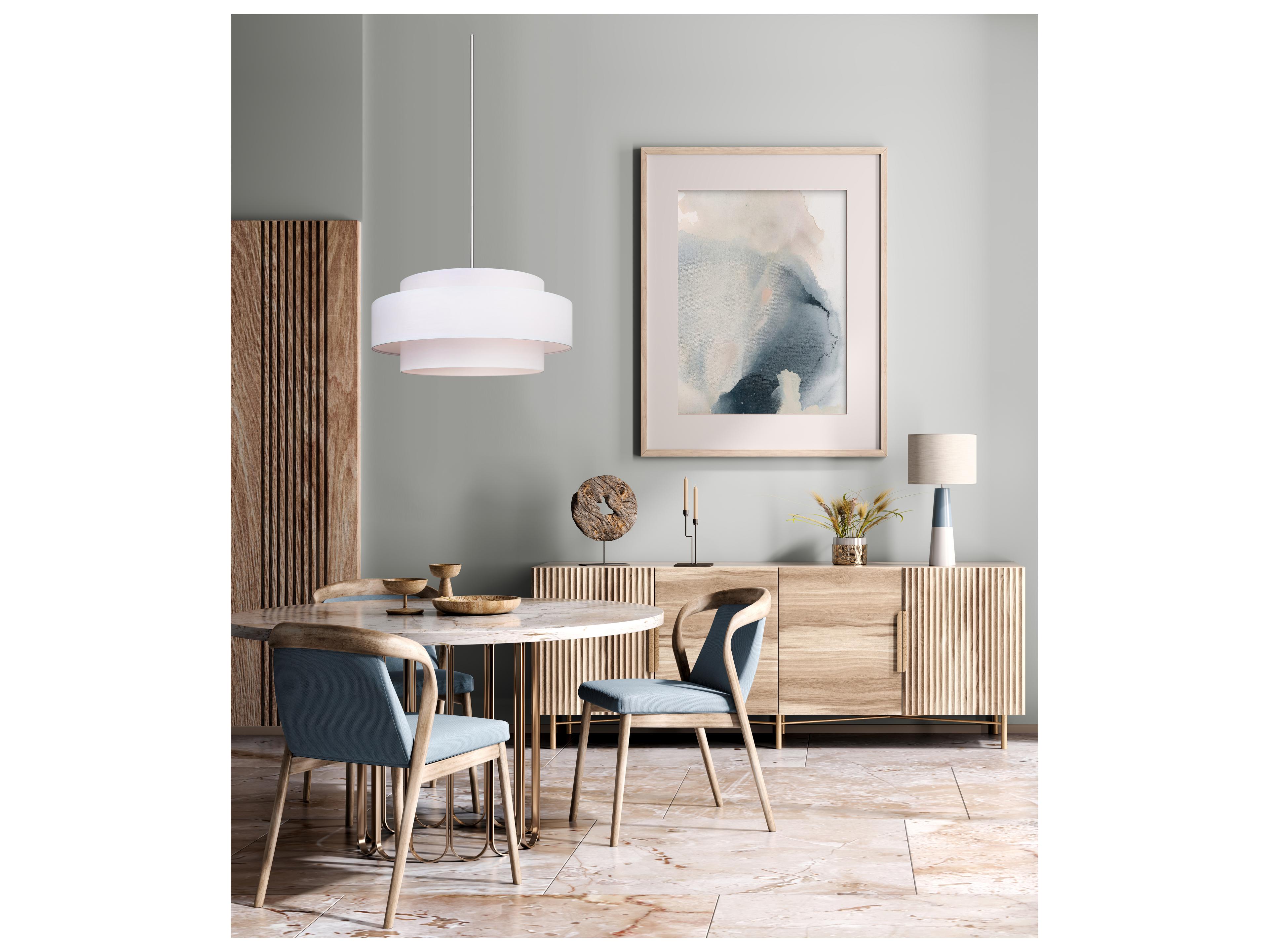 Canarm Landra 3 -light Nickel Drum Pendant