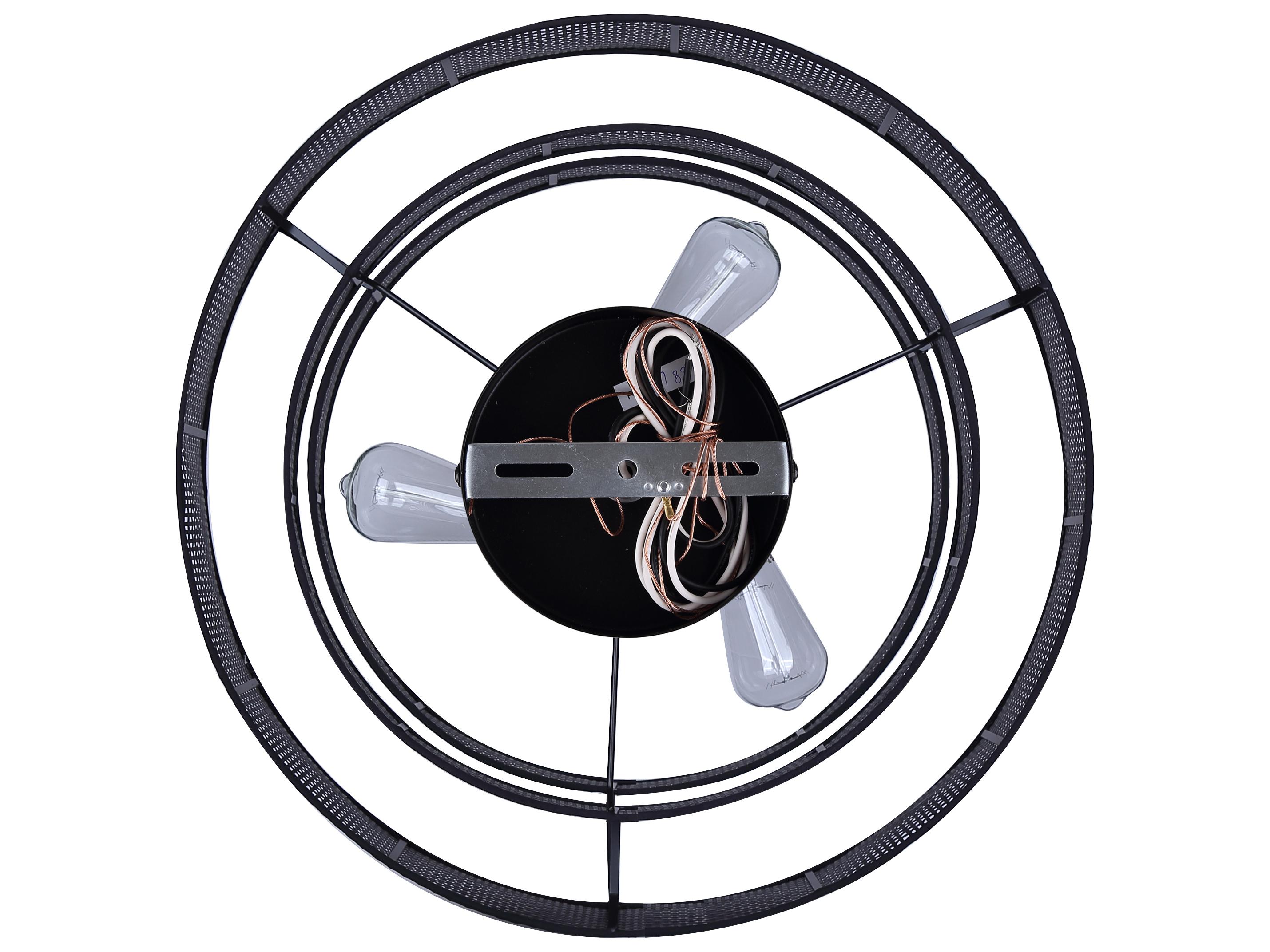 Canarm Bellamy 3 -light Black Drum Pendant