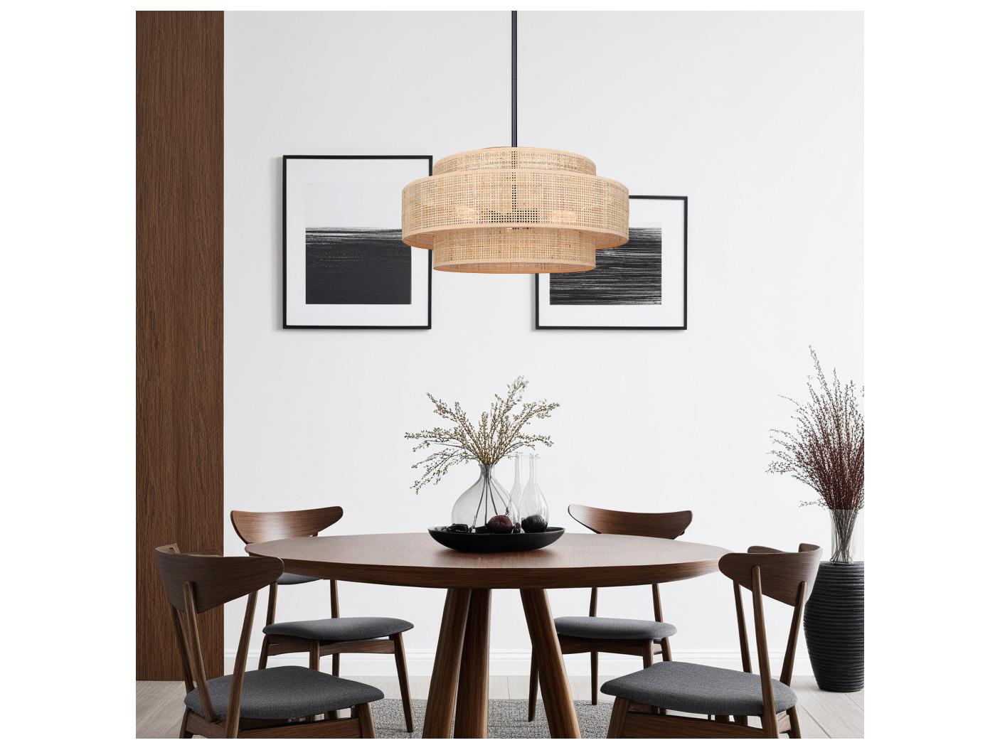 Canarm Bellamy 3 -light Black Drum Pendant