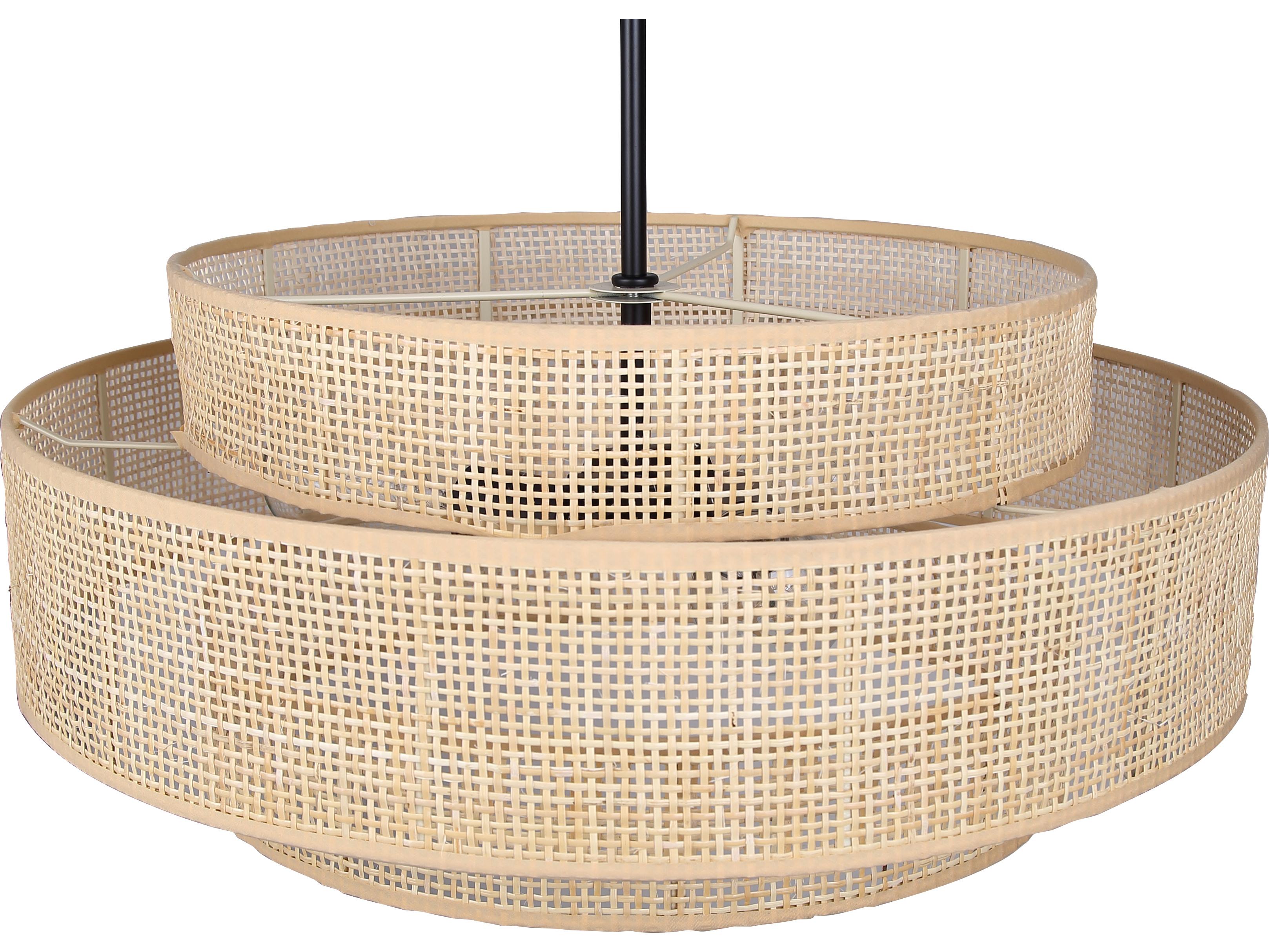 Canarm Bellamy 3 -light Black Drum Pendant