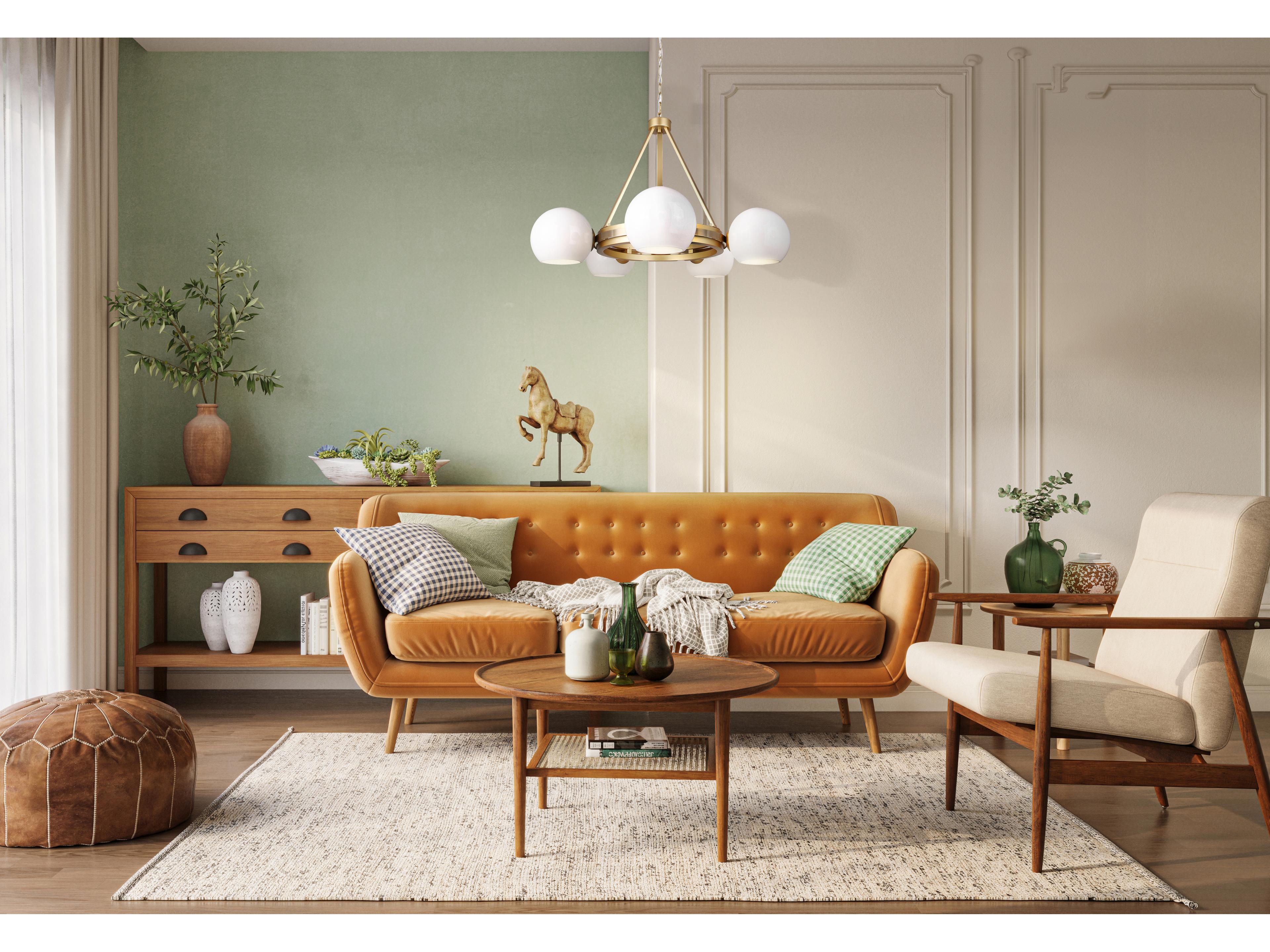 Canarm Monroe 5 -light Gold Globe Chandelier