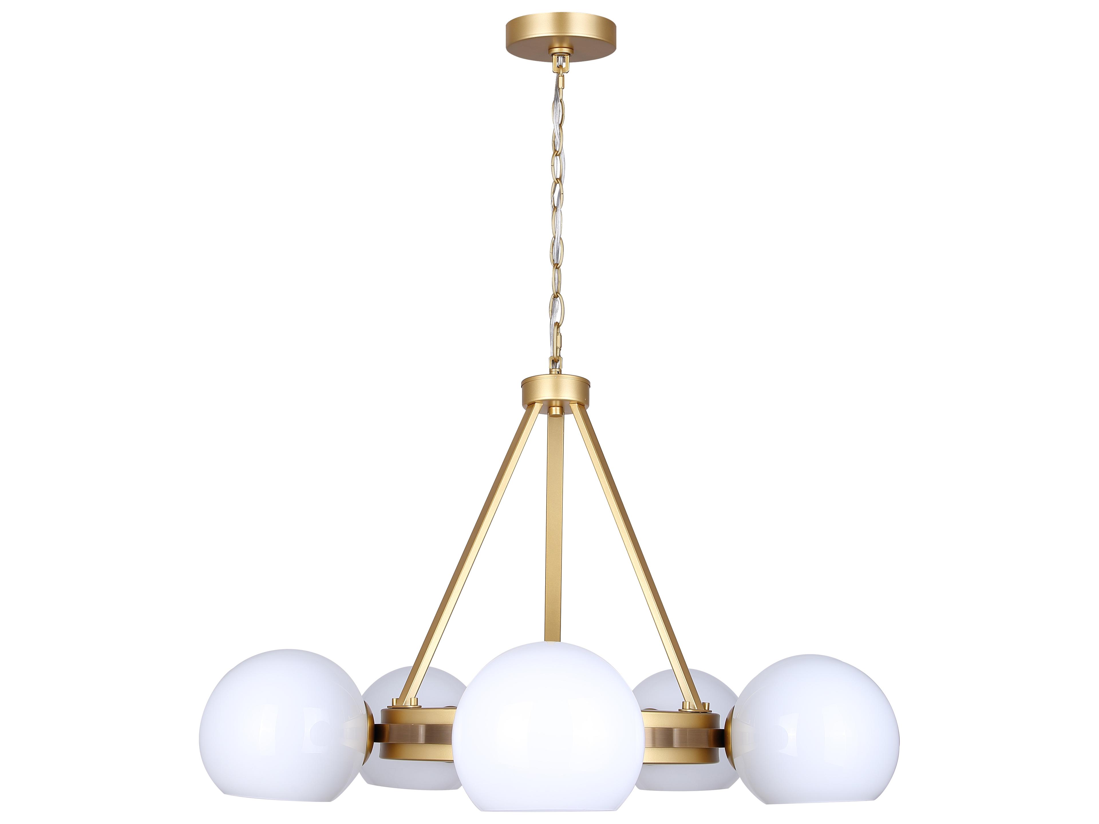 Canarm Monroe 5 -light Gold Globe Chandelier