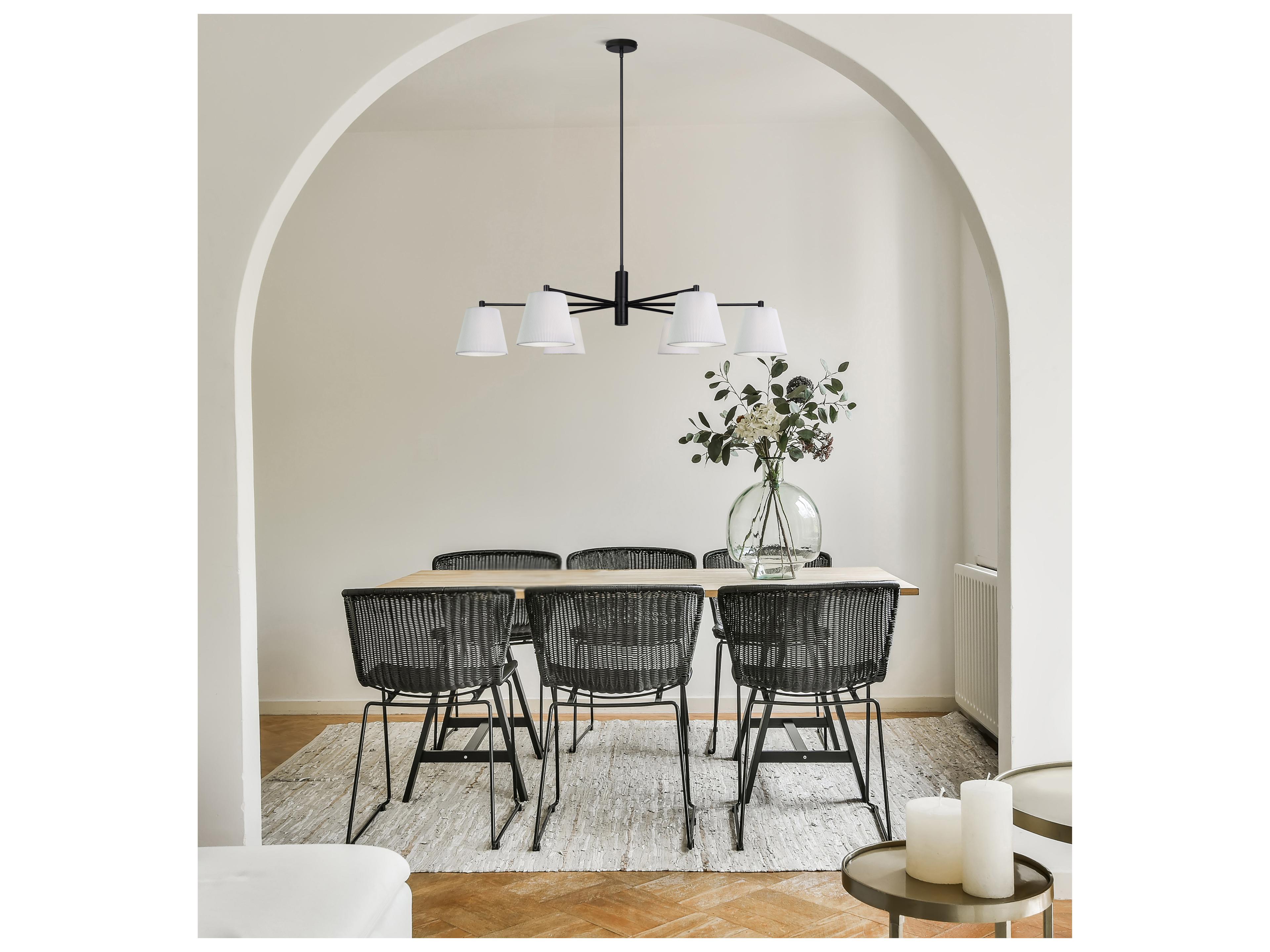 Canarm Aspen 6 -light Black Linear Chandelier