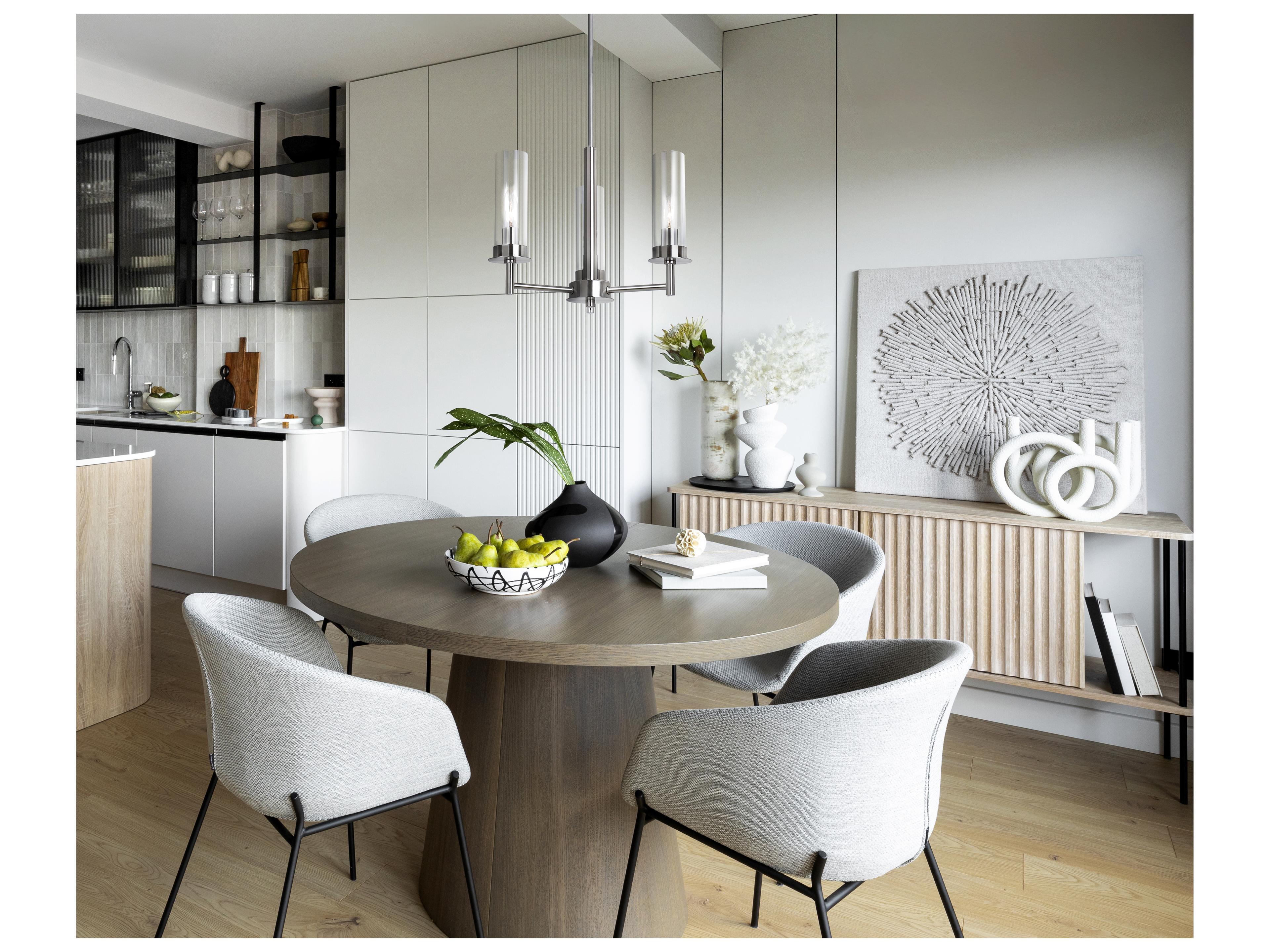 Canarm Benson 3 -light Nickel Cylinder Chandelier