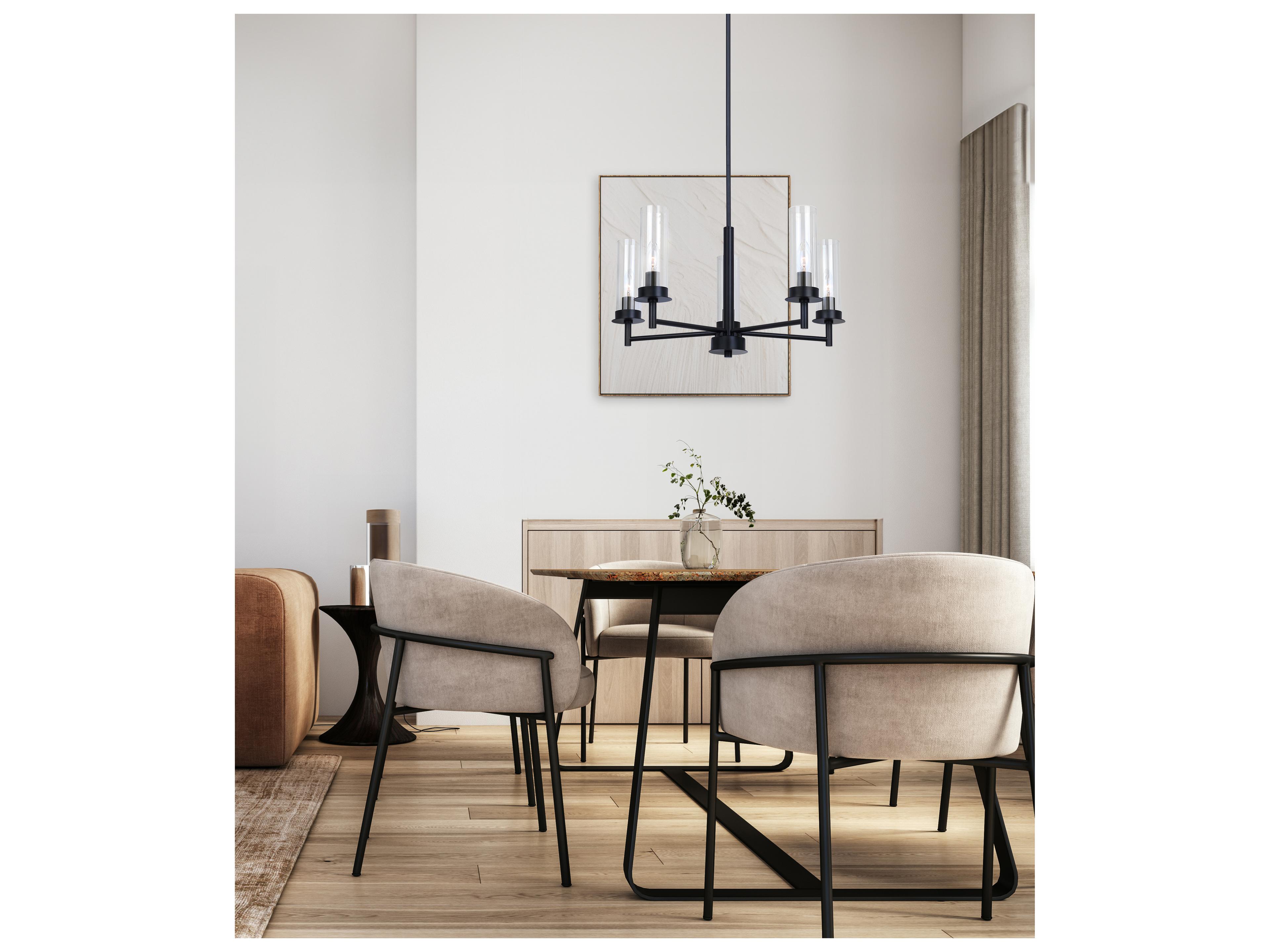 Canarm Benson 5 -light Black Candelabra Chandelier