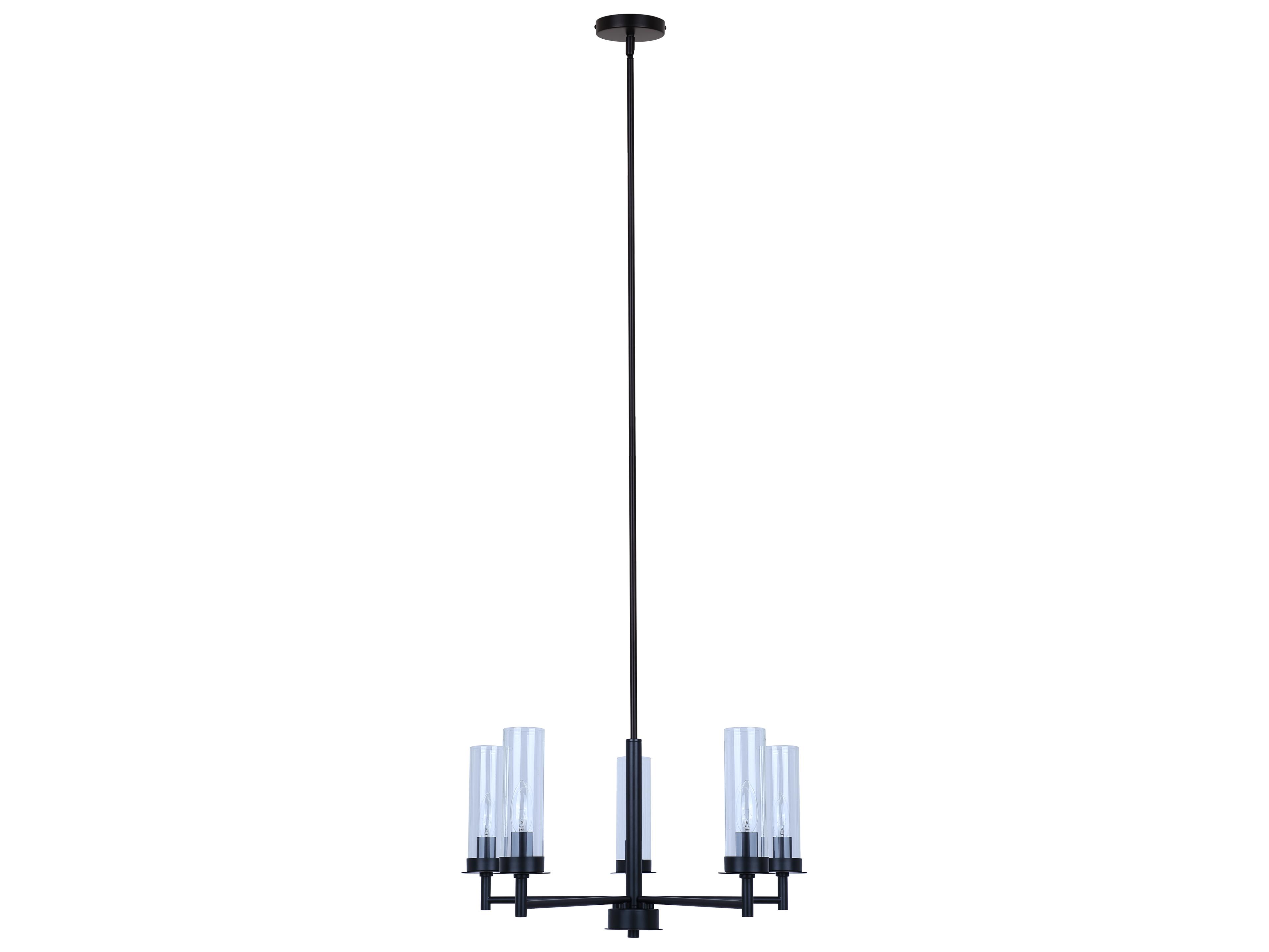 Canarm Benson 5 -light Black Candelabra Chandelier