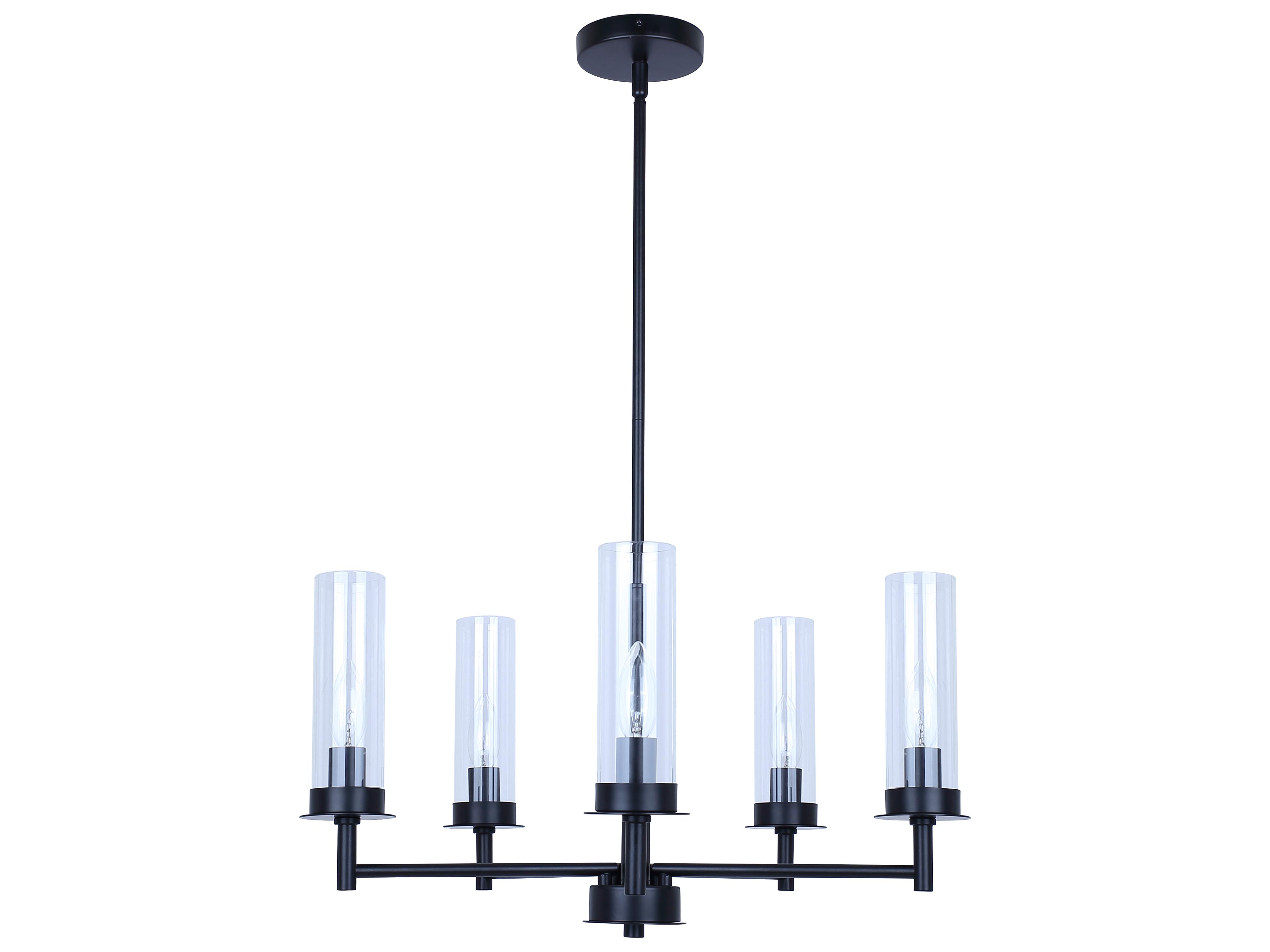 Canarm Benson 5 -light Black Candelabra Chandelier