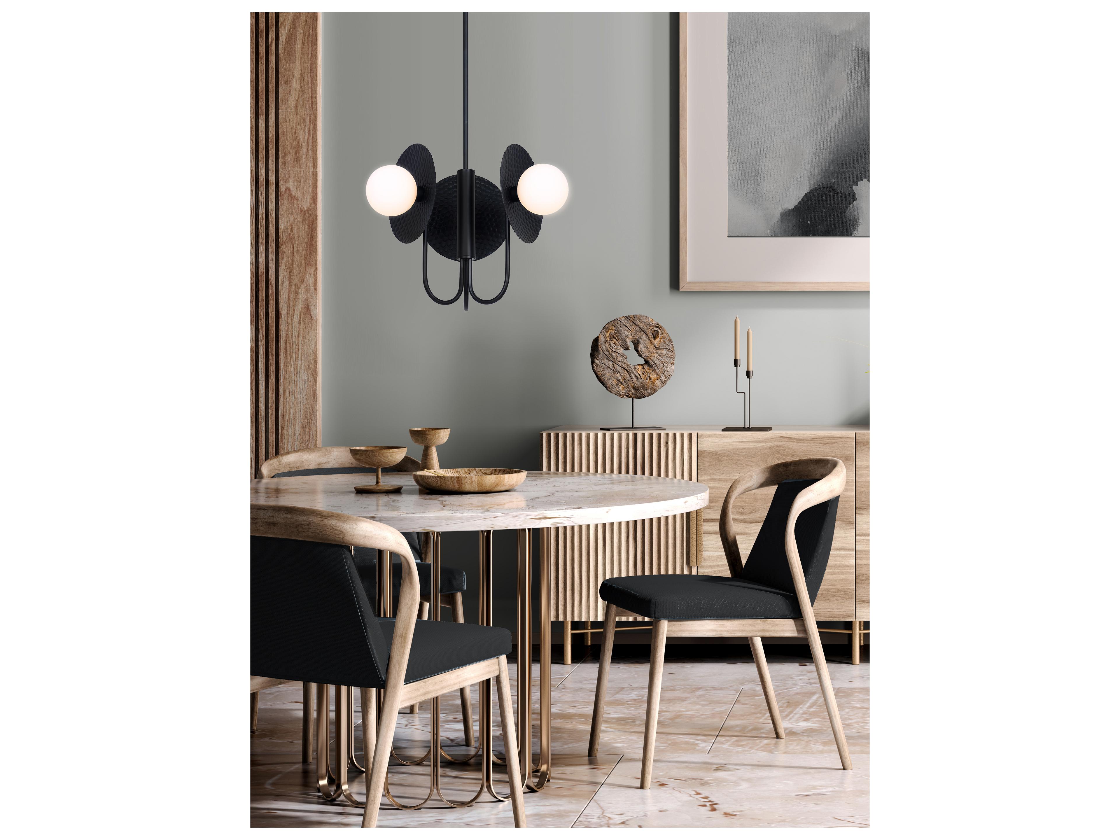 Canarm Mierka 3 -light Black Globe Chandelier