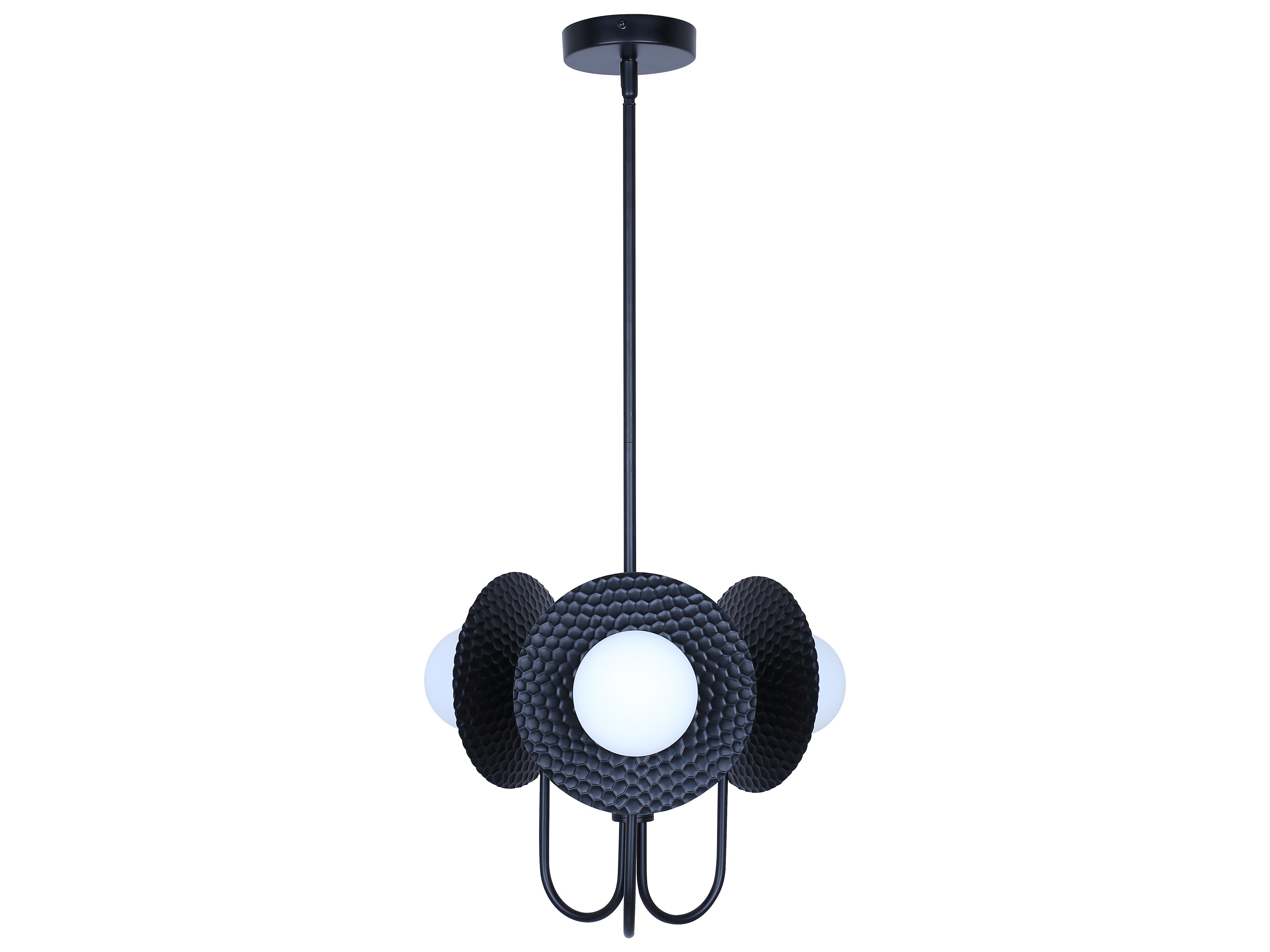 Canarm Mierka 3 -light Black Globe Chandelier