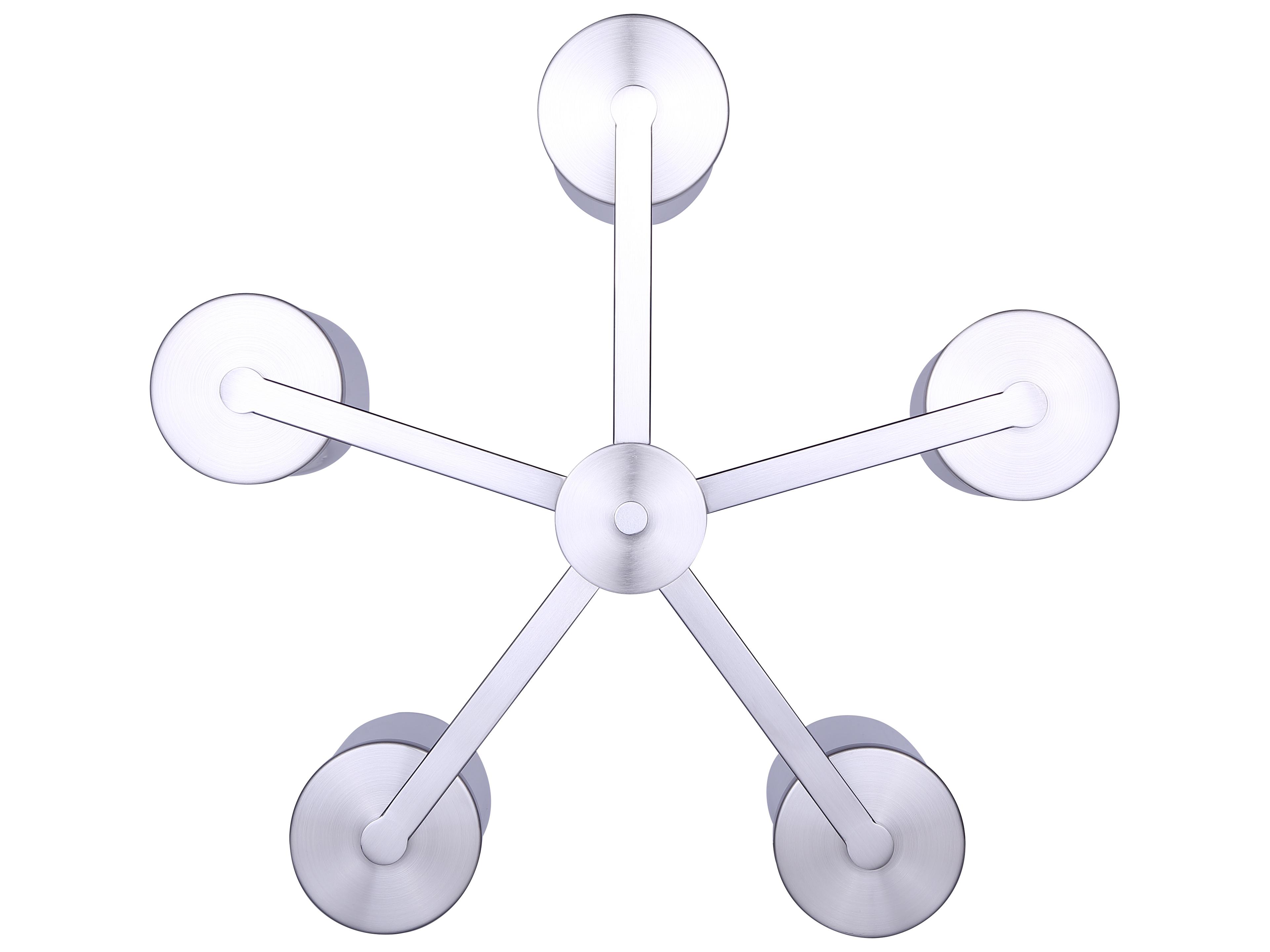 Canarm Britton 5 -light Nickel Cylinder Chandelier