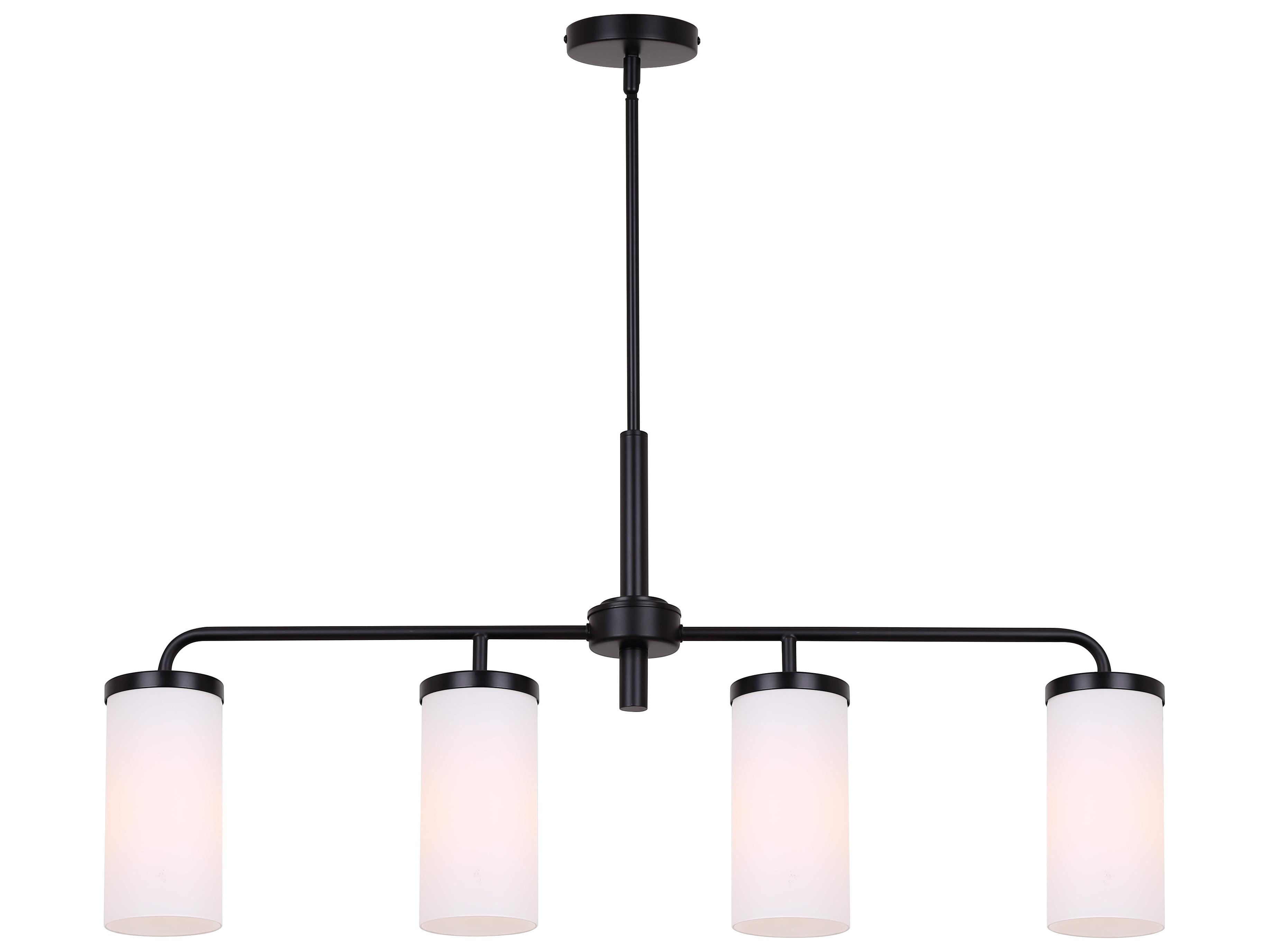 Canarm Malloy 4 -light Black Linear Chandelier
