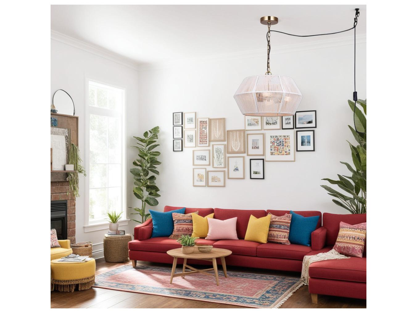 Canarm Ikaria 4 -light Gold Drum Pendant