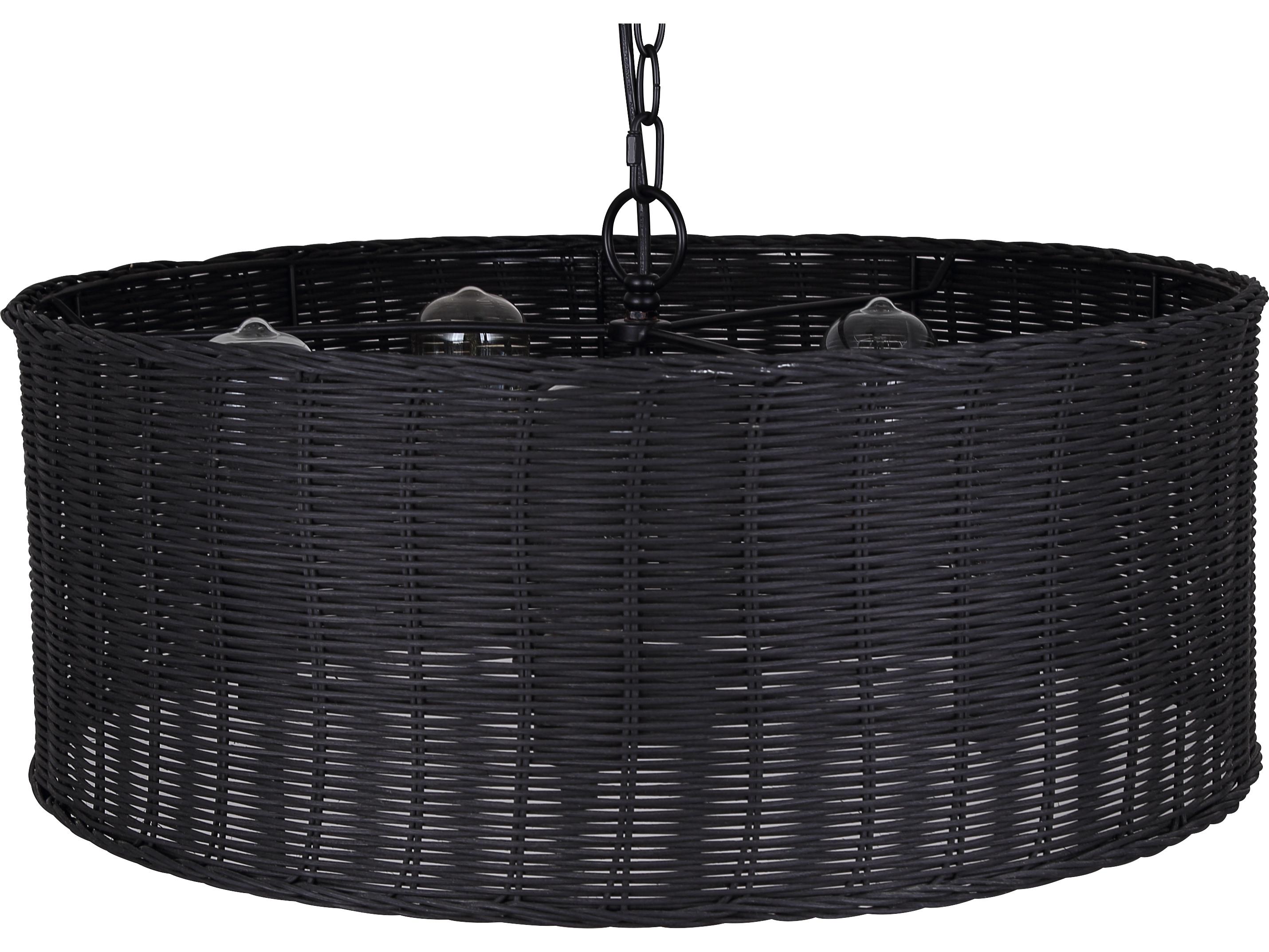 Canarm Granna 5 -light Black Drum Pendant