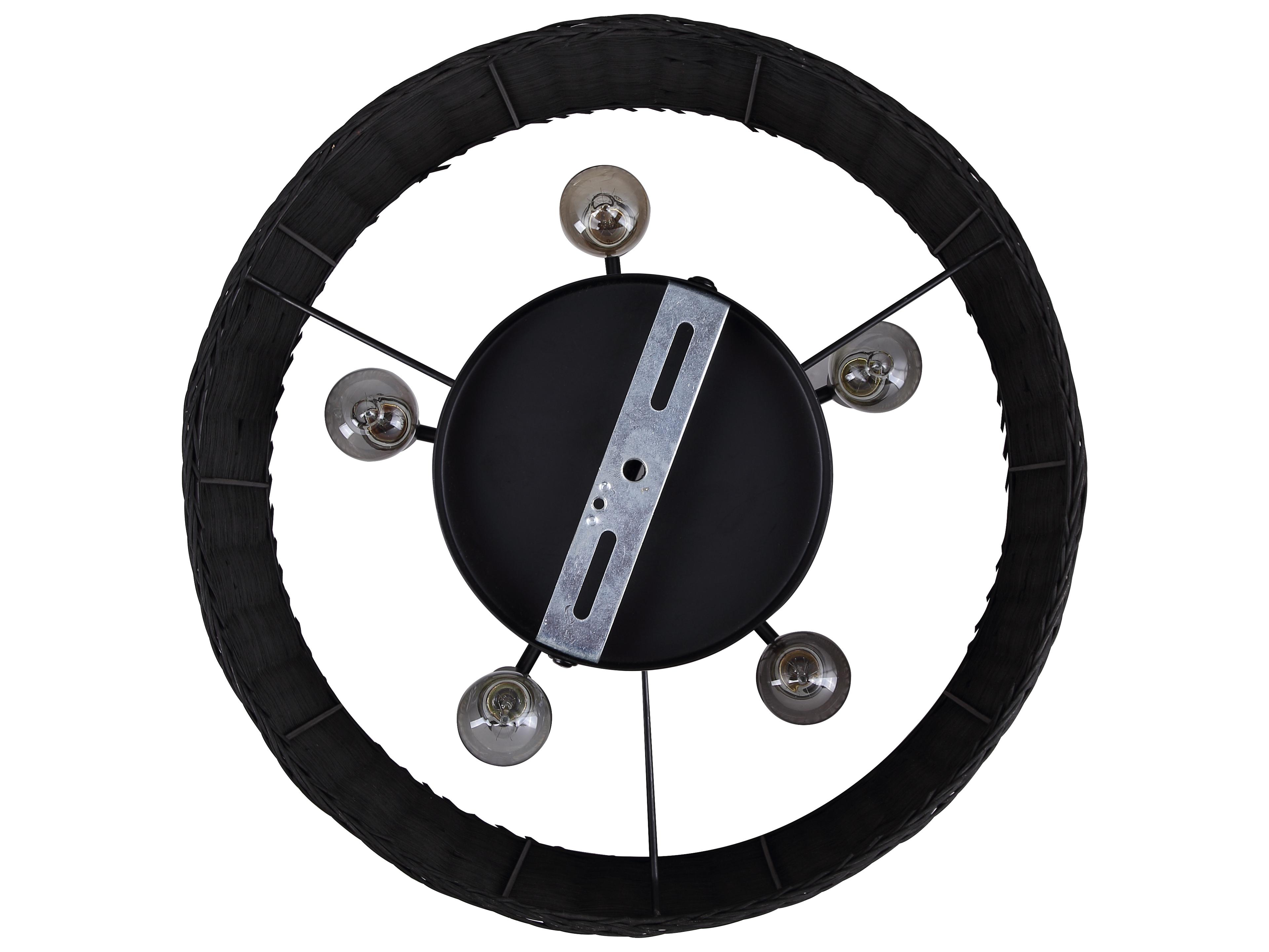 Canarm Granna 5 -light Black Drum Pendant