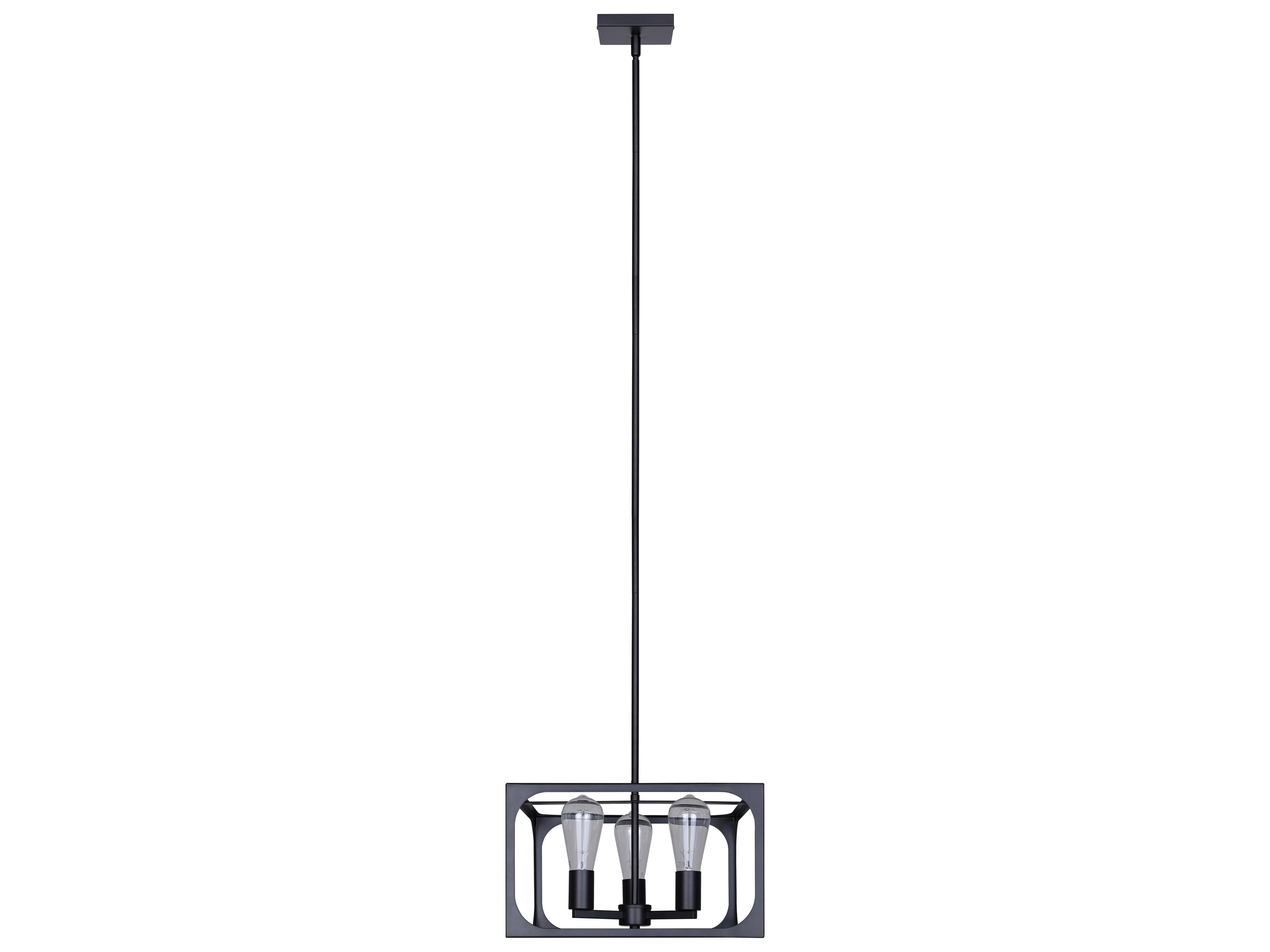 Canarm Zelie 3 -light Black Chandelier