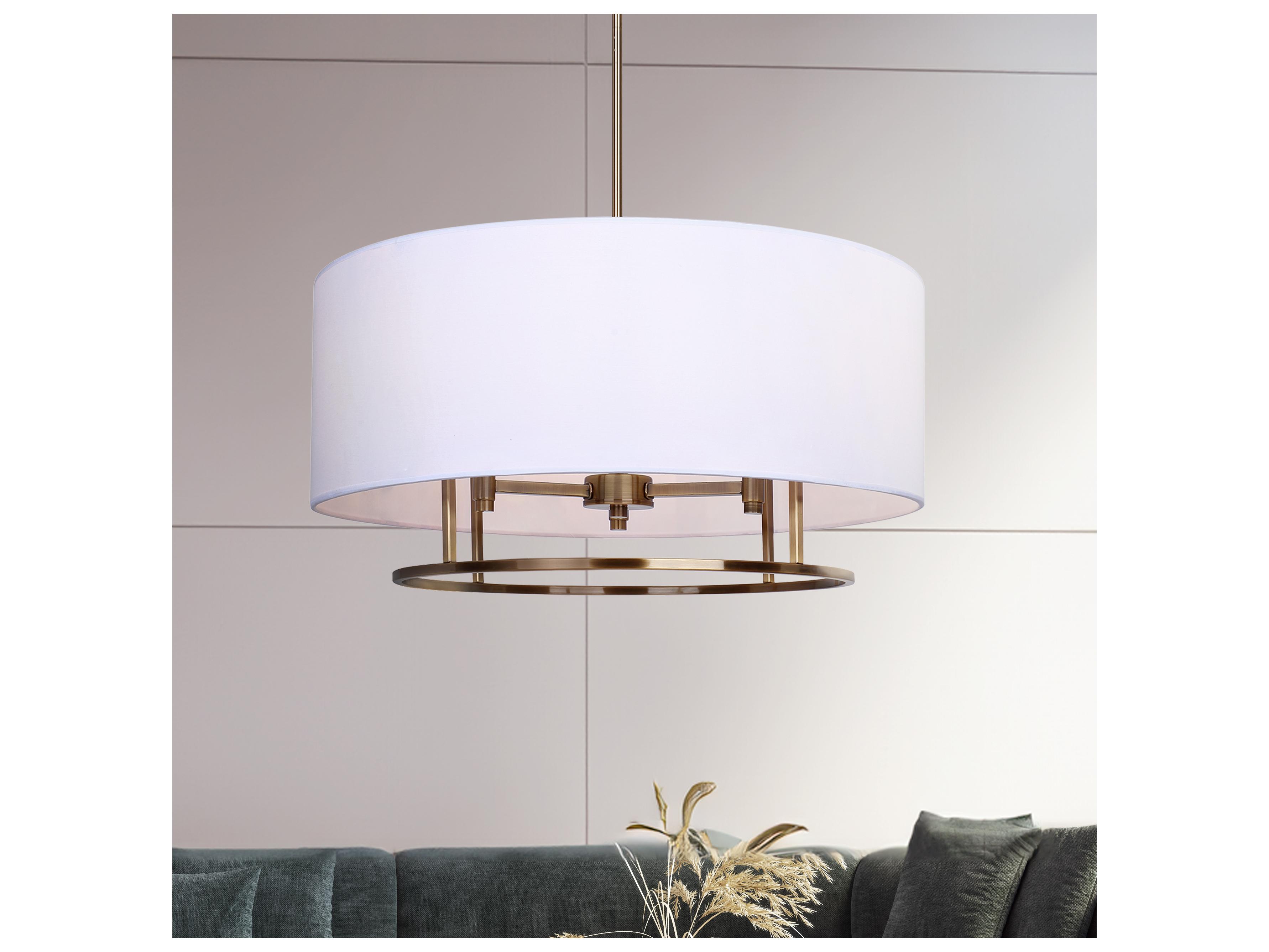 Canarm Bonnie 3 -light Gold Drum Pendant