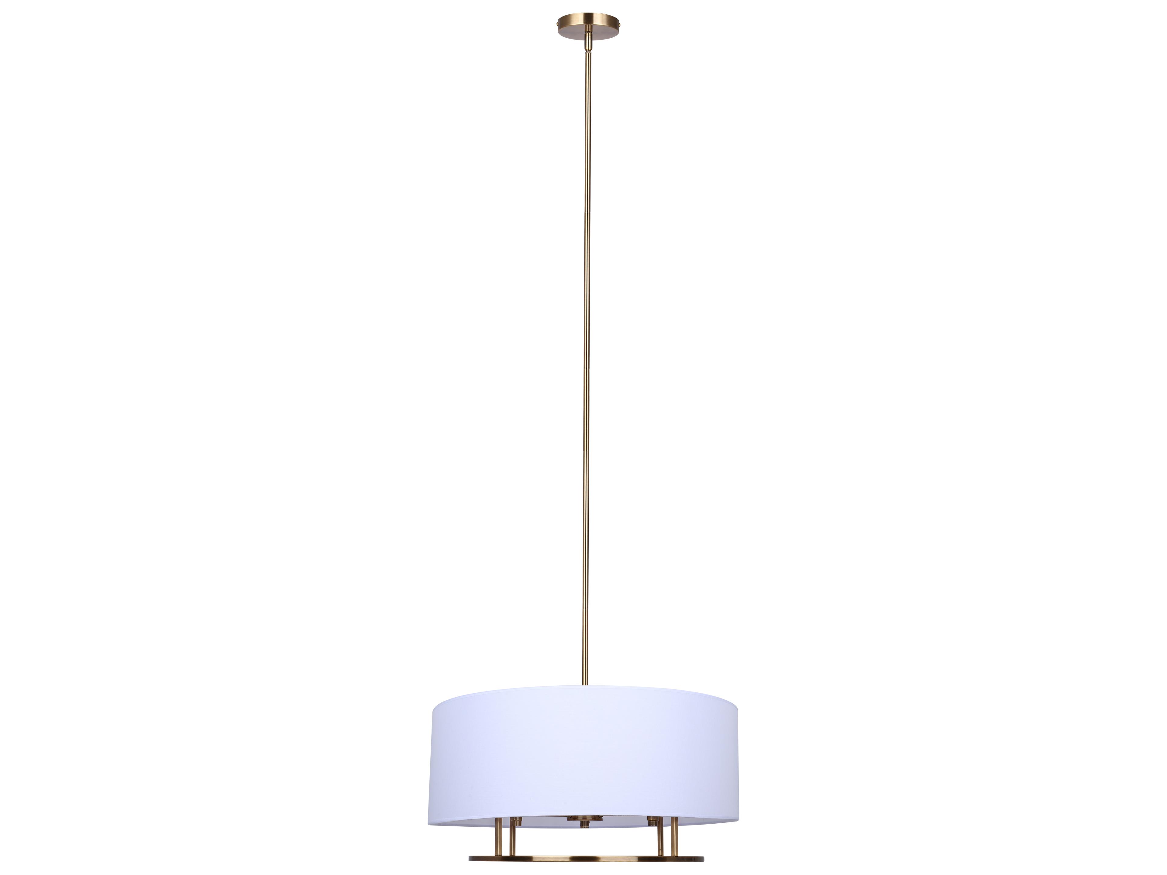 Canarm Bonnie 3 -light Gold Drum Pendant