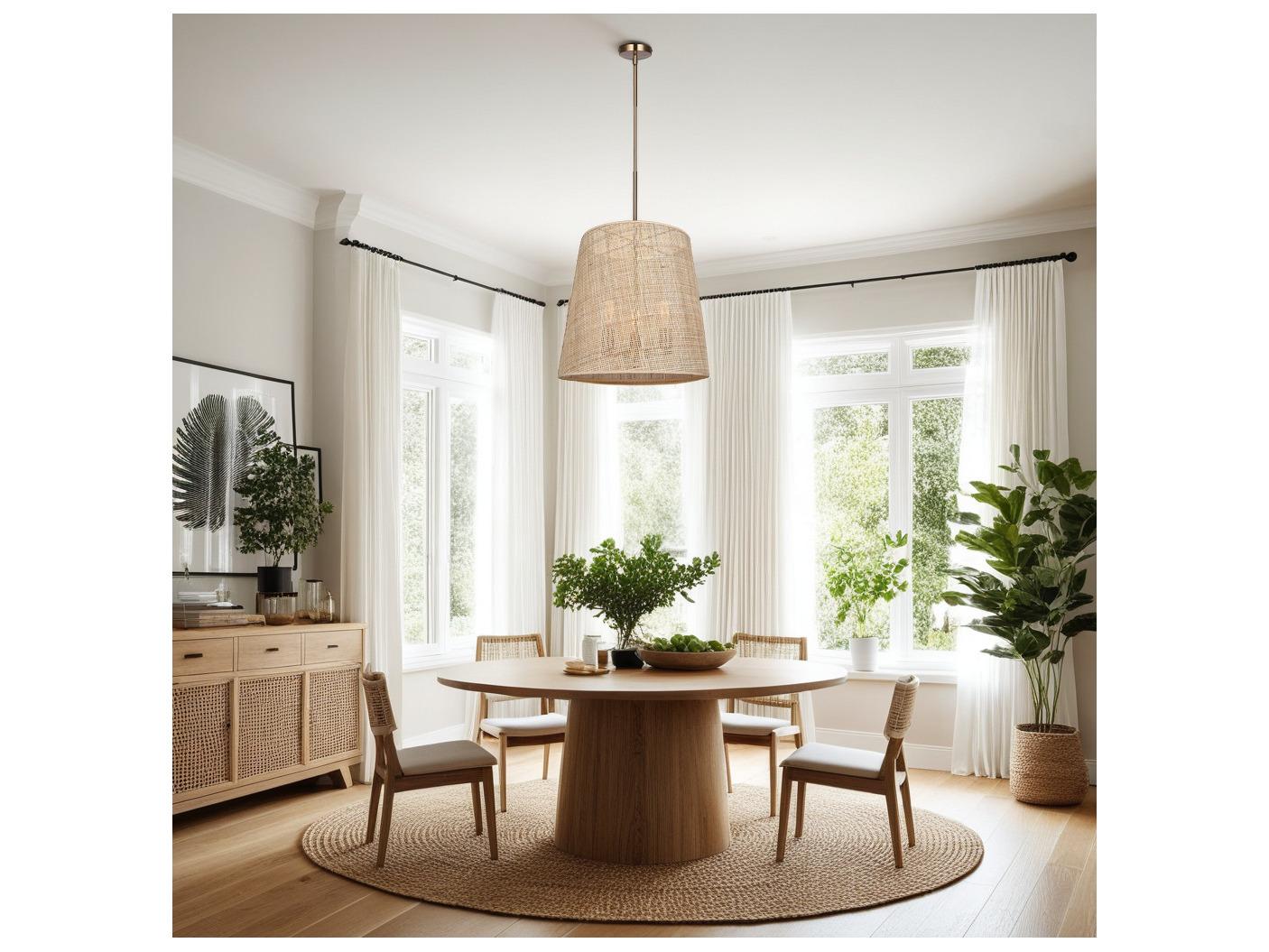 Canarm Mia 3 -light Black Drum Chandelier