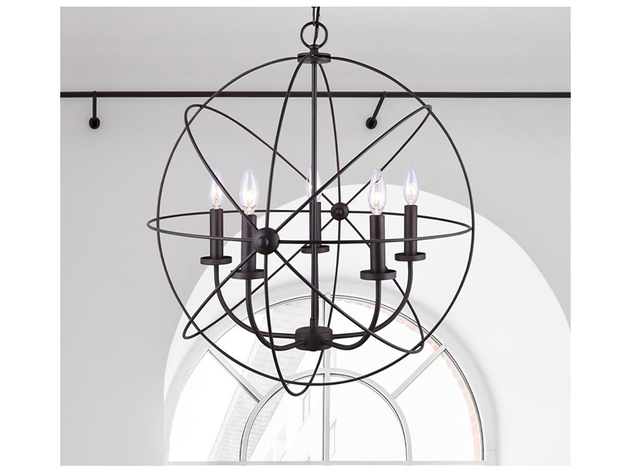 Canarm Sumerside 5 -light Bronze Globe Chandelier