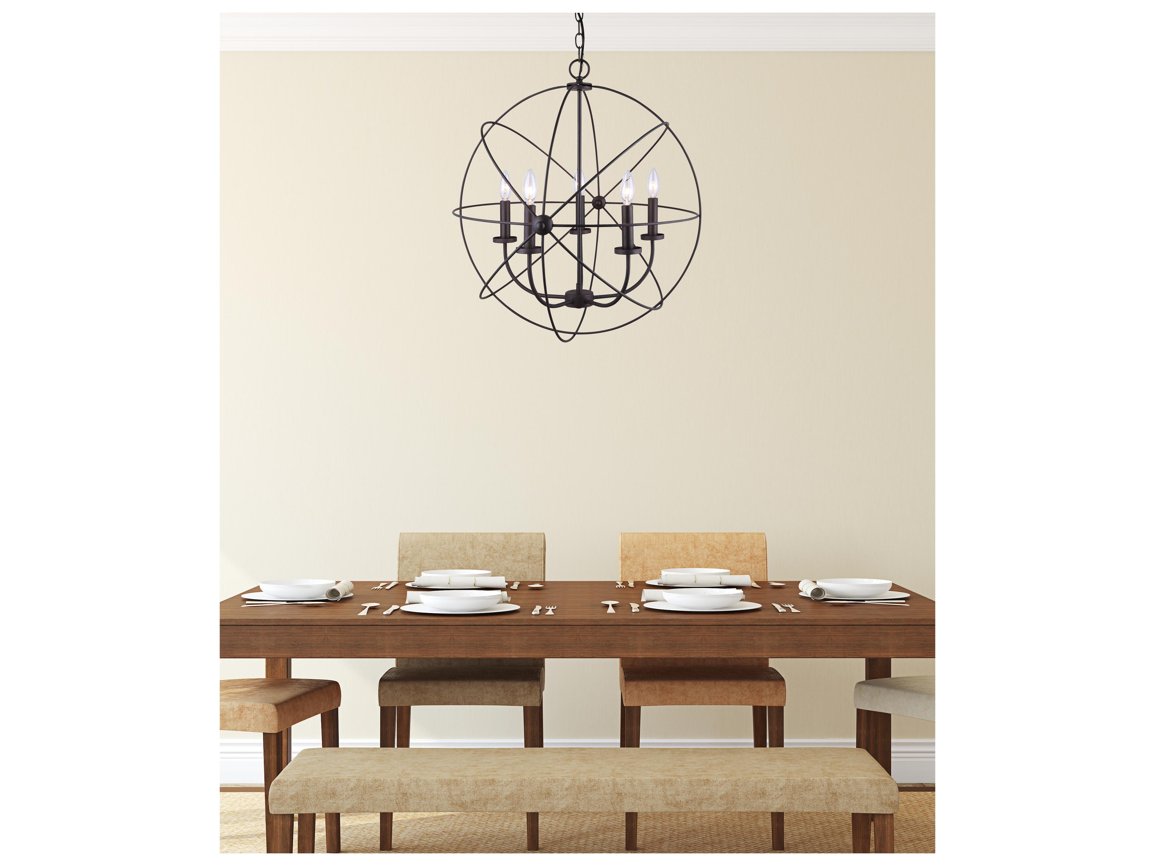 Canarm Sumerside 5 -light Bronze Globe Chandelier