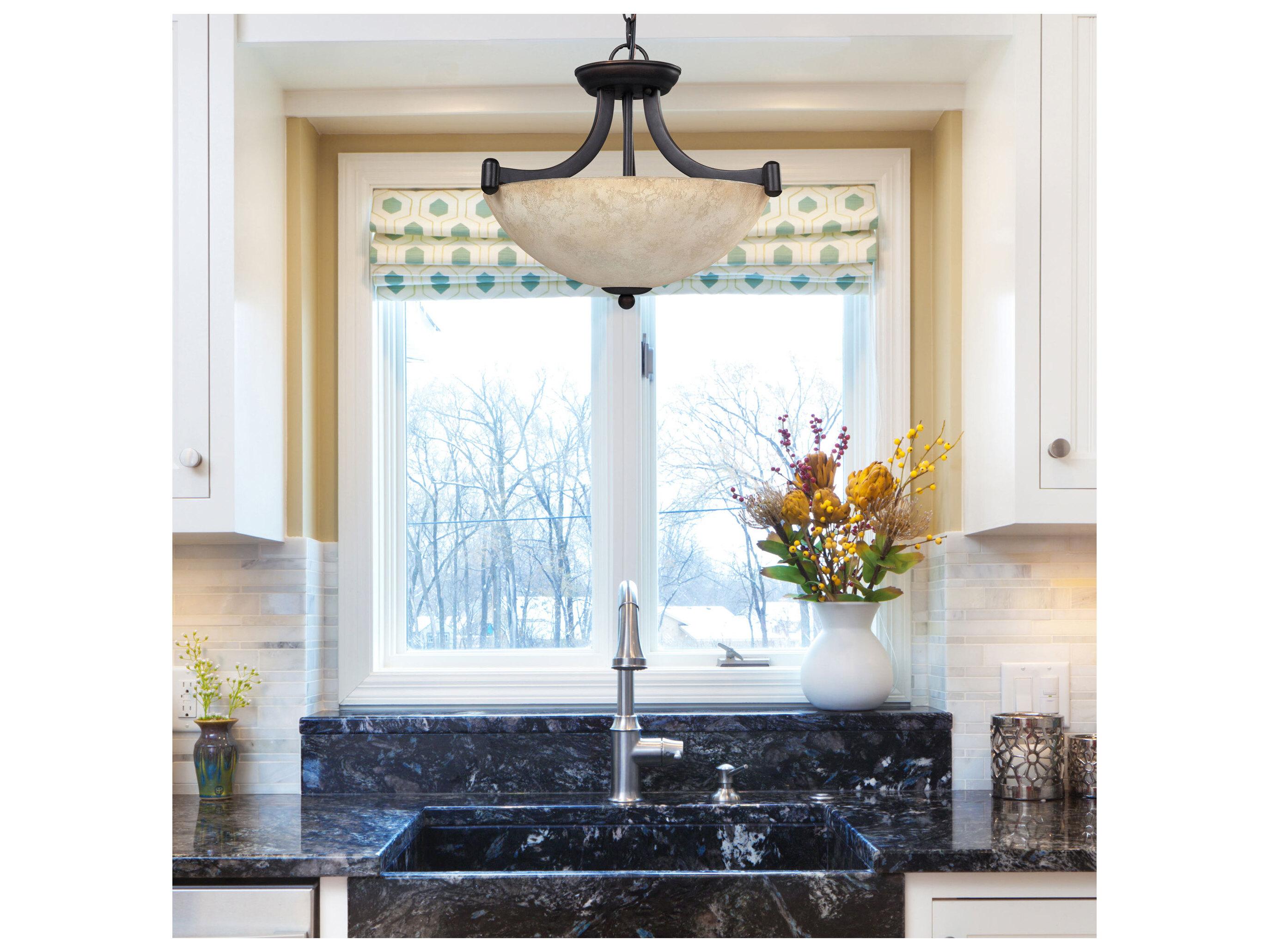 Canarm Warren 3 -light Bronze Traditional Bowl Pendant