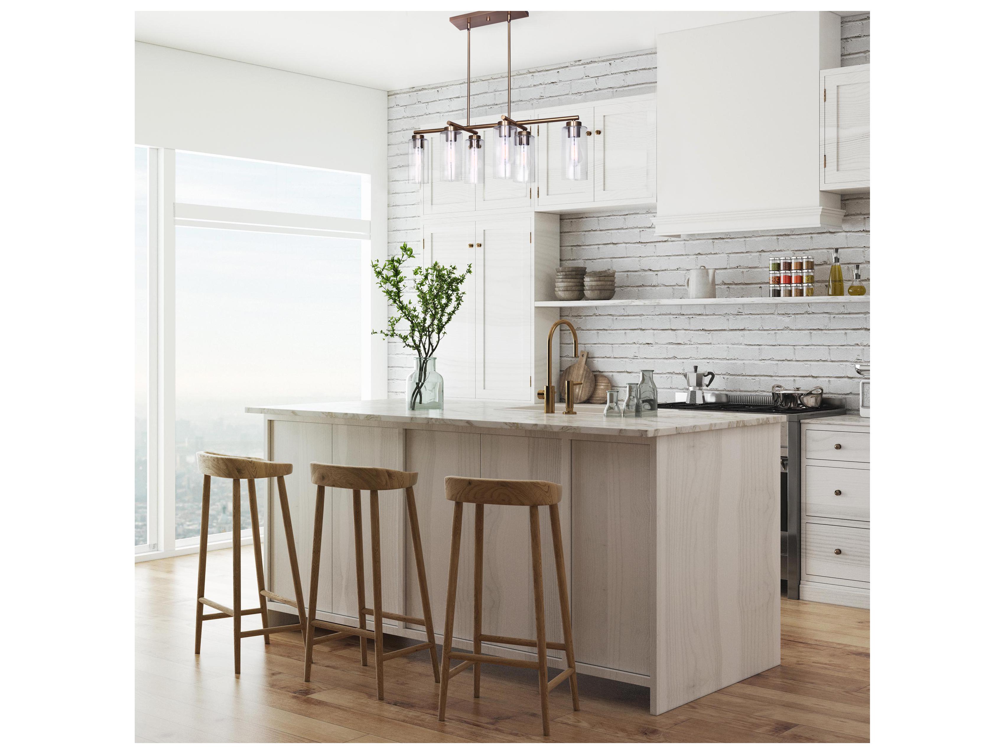 Canarm Jett 6 -light Gold Linear Chandelier