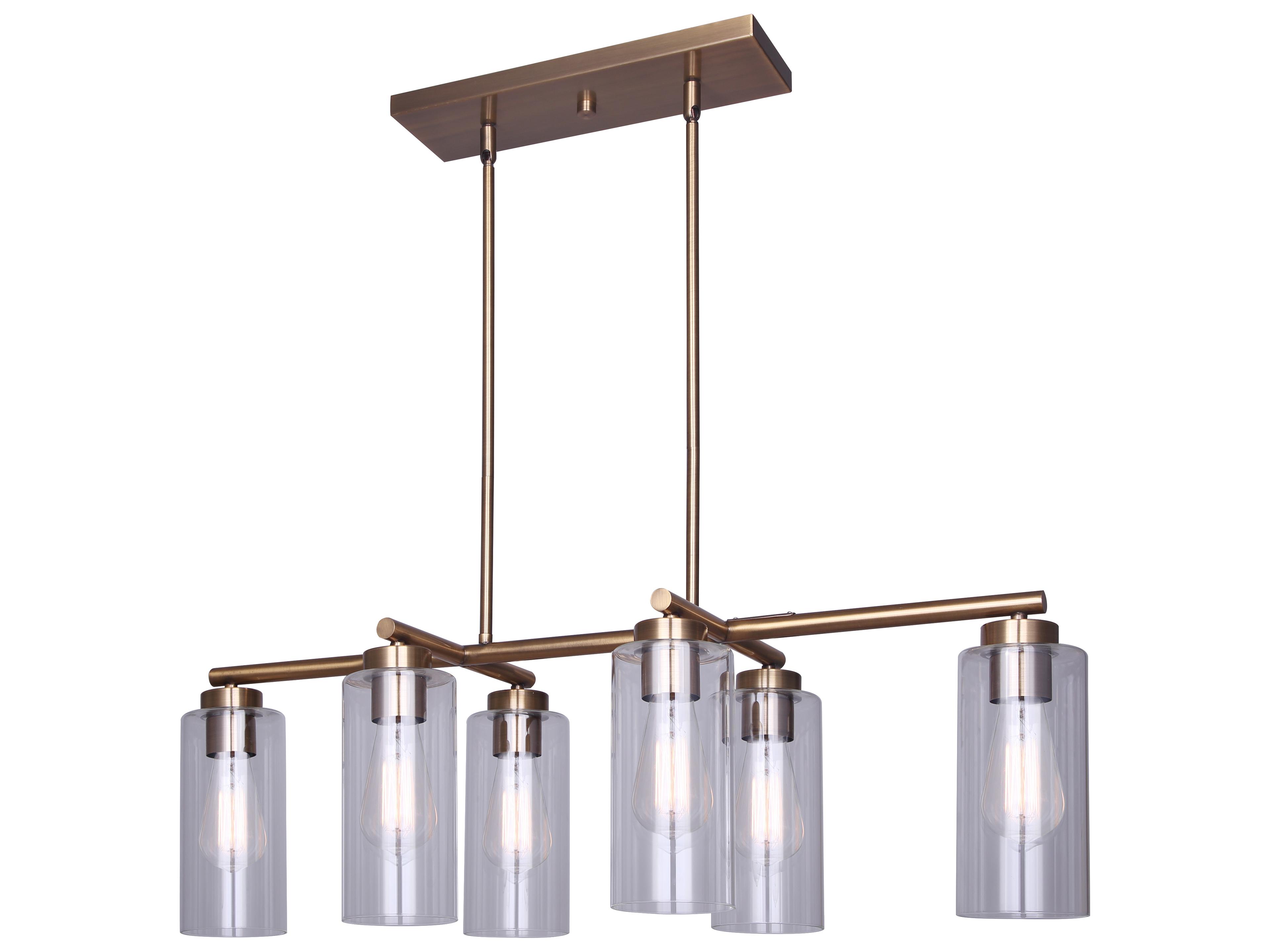 Canarm Jett 6 -light Gold Linear Chandelier