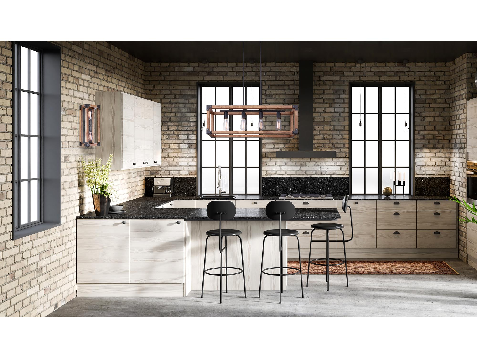 Canarm Moss 4 -light Black Linear Chandelier