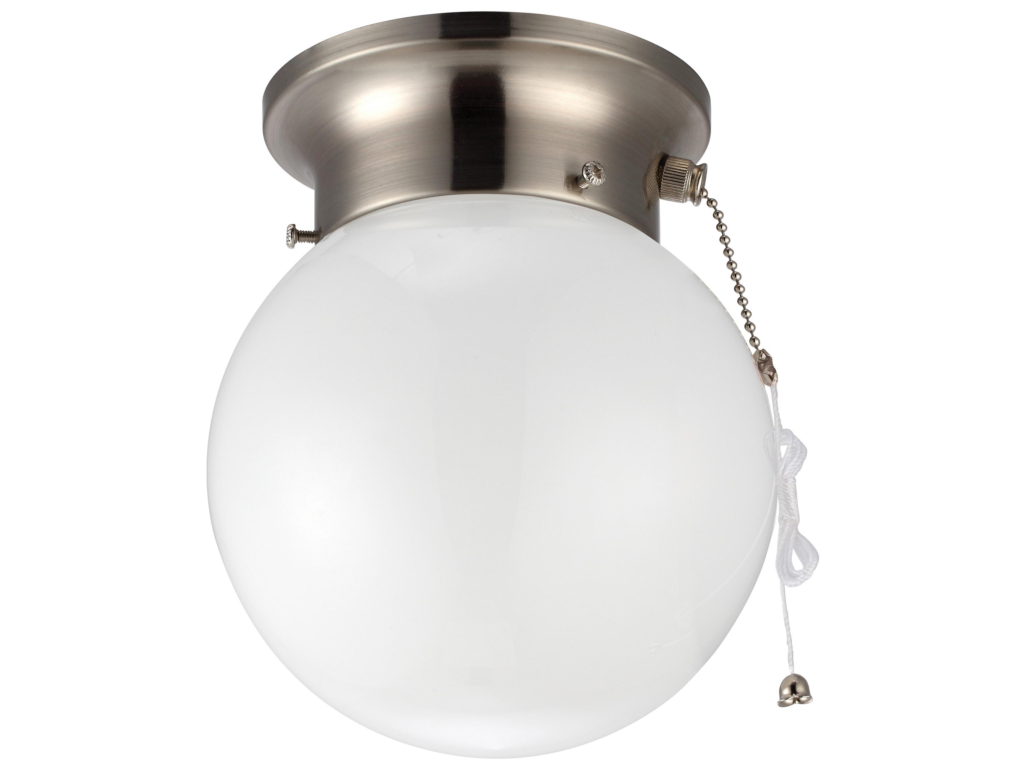 Canarm Ceiling/wall 1 -light Nickel Globe Flush Mount