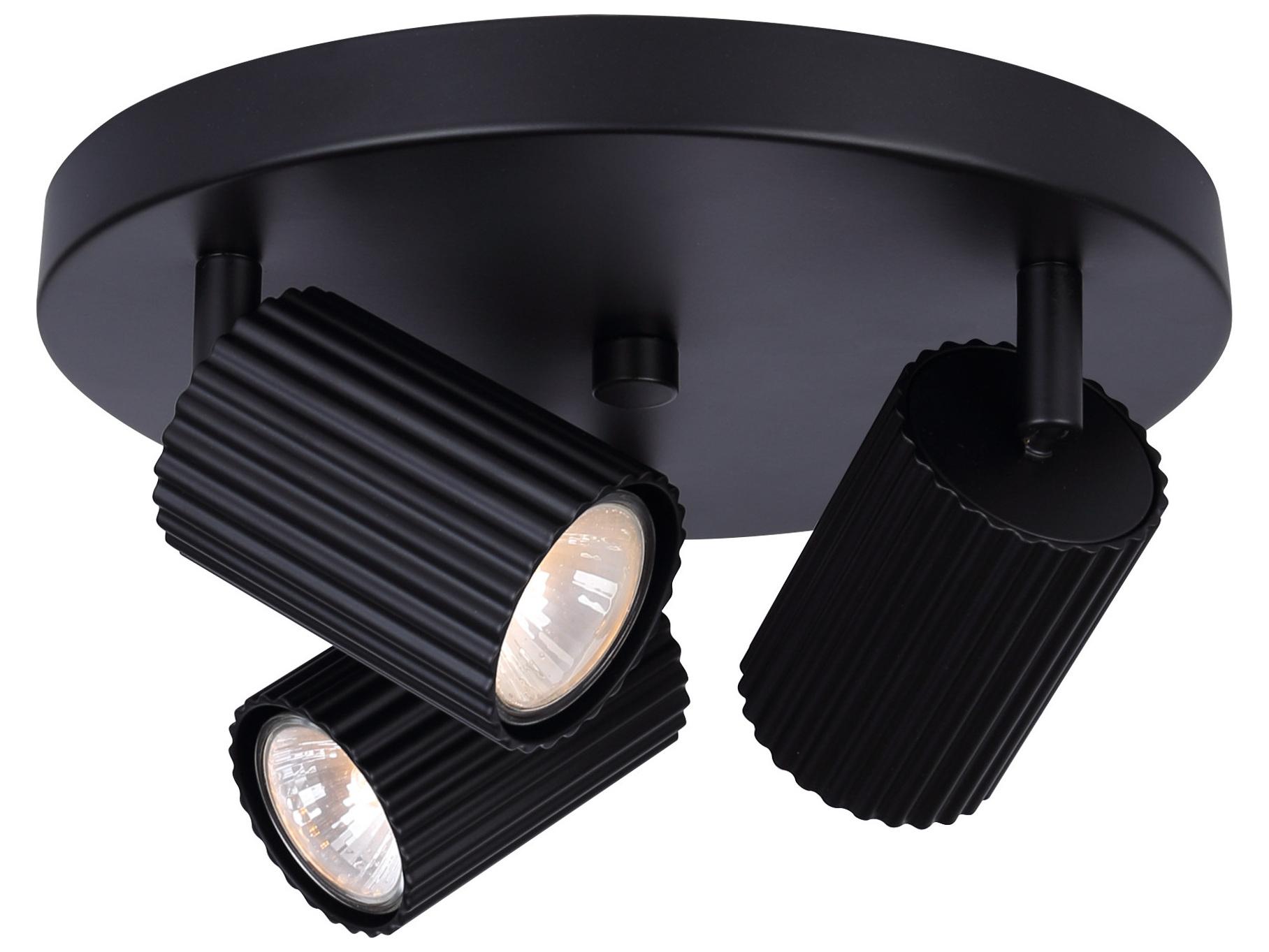 Canarm Rexton 3 -light Black Cylinder Track & Rail Light