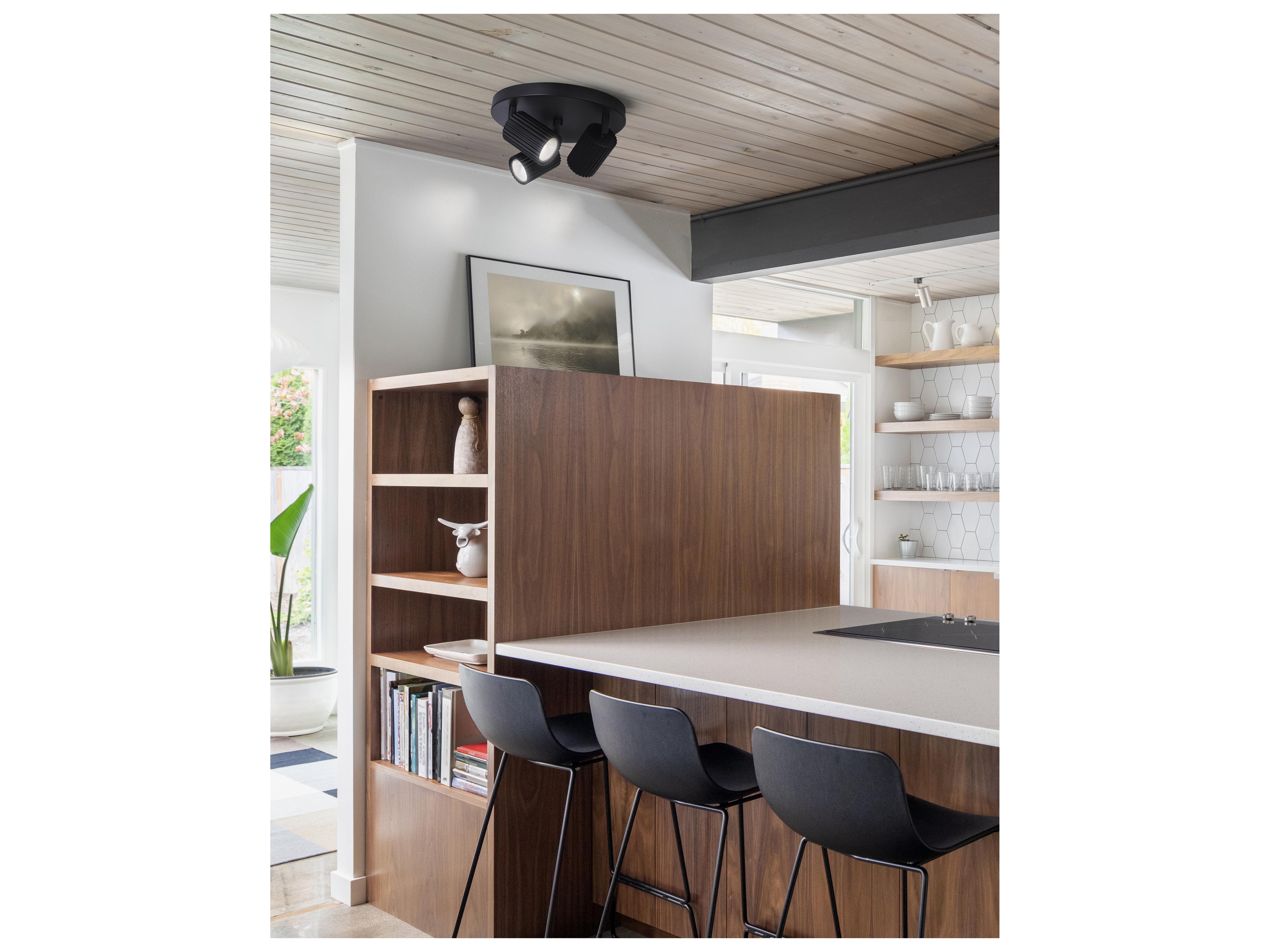 Canarm Rexton 3 -light Black Cylinder Track & Rail Light