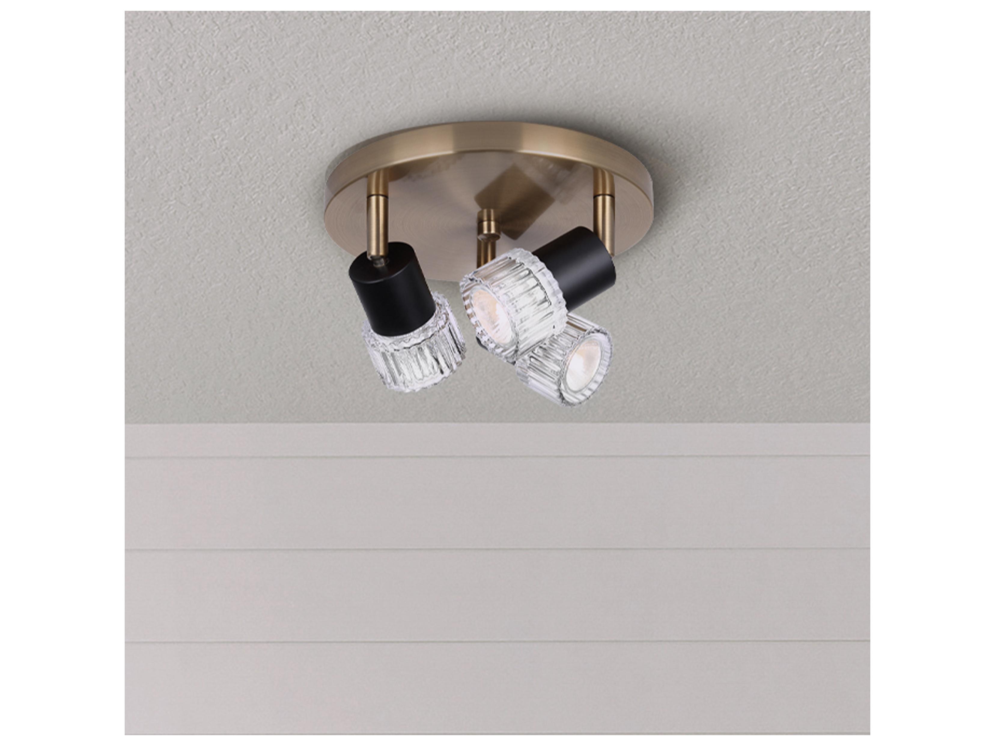 Canarm Elsee 3 -light Gold Geometric Track & Rail Light