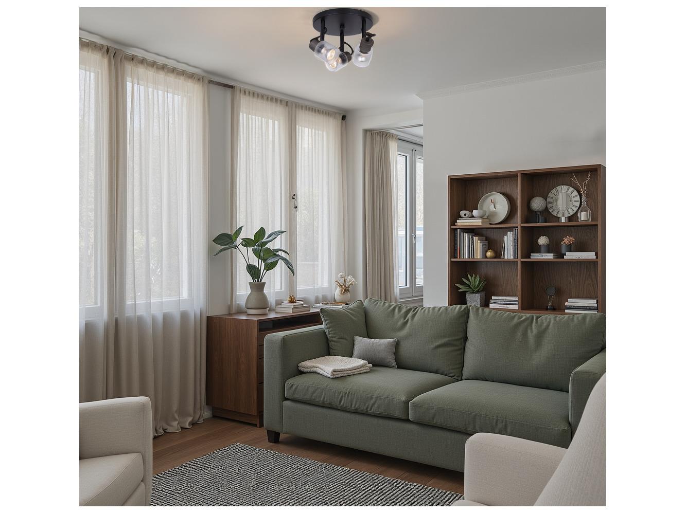 Canarm Owen 3 -light Black Cylinder Spot Light