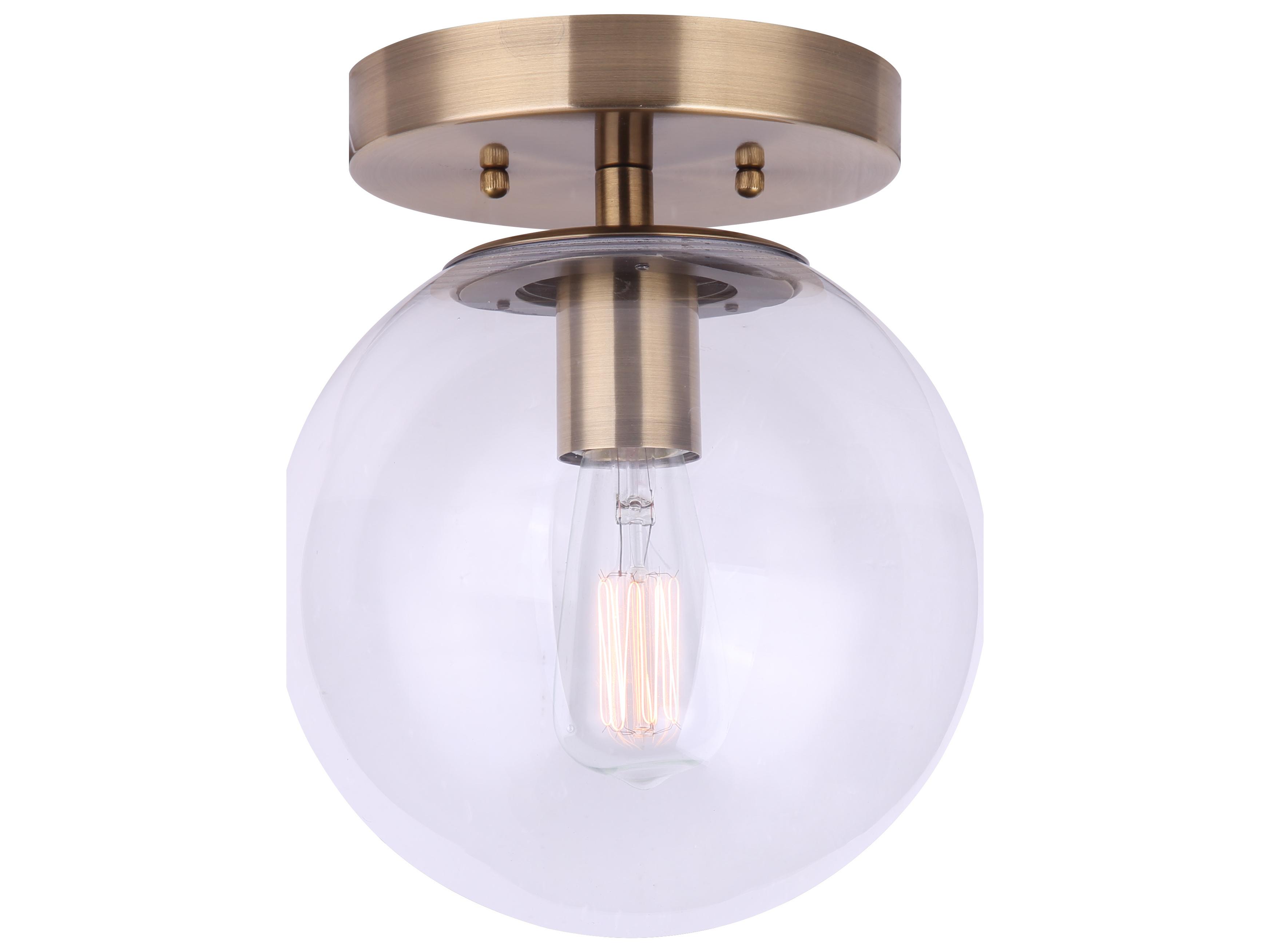 Canarm Camilo 1 -light Gold Globe Flush Mount