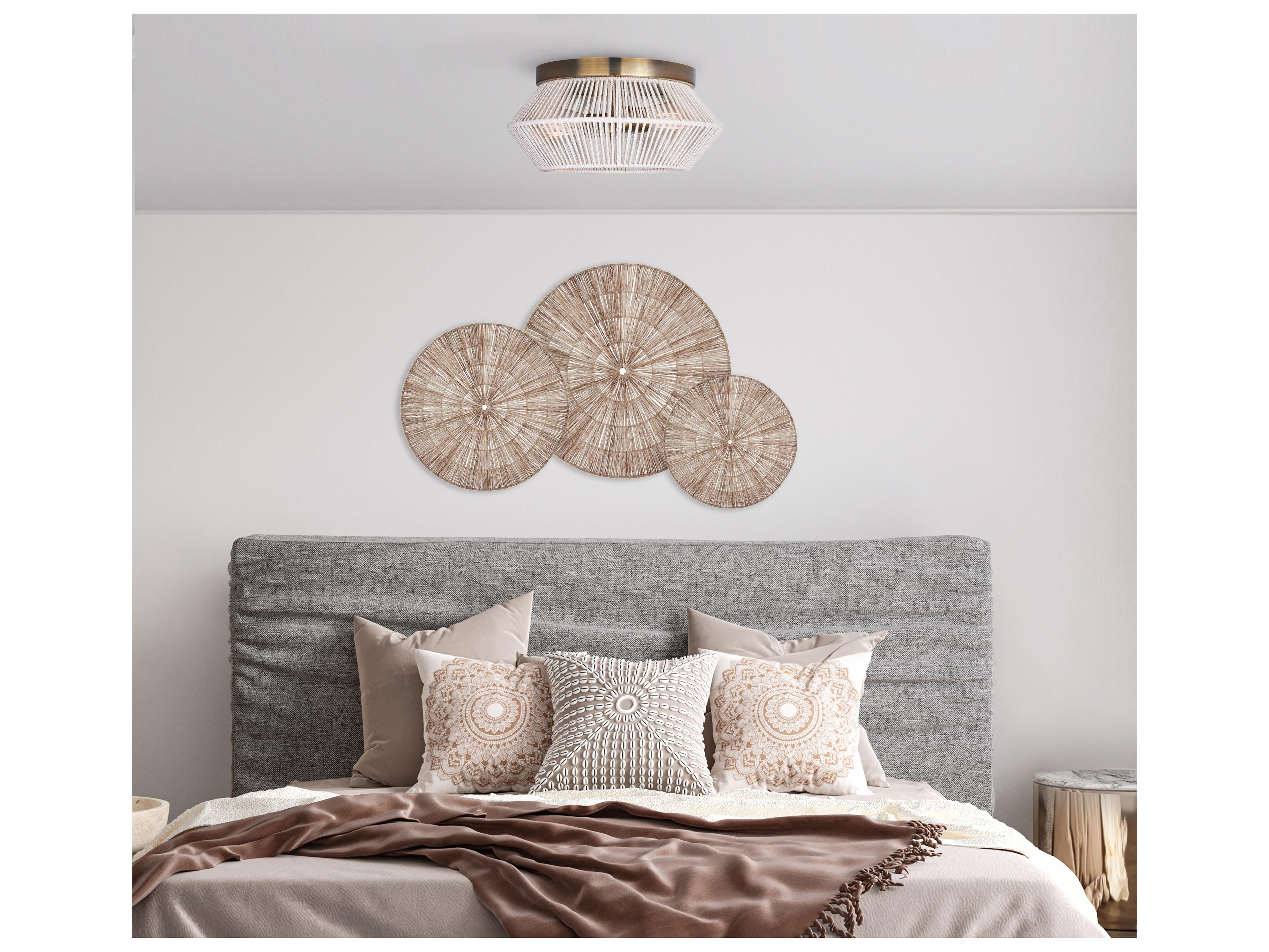 Canarm Willow 2 -light Gold Geometric Flush Mount