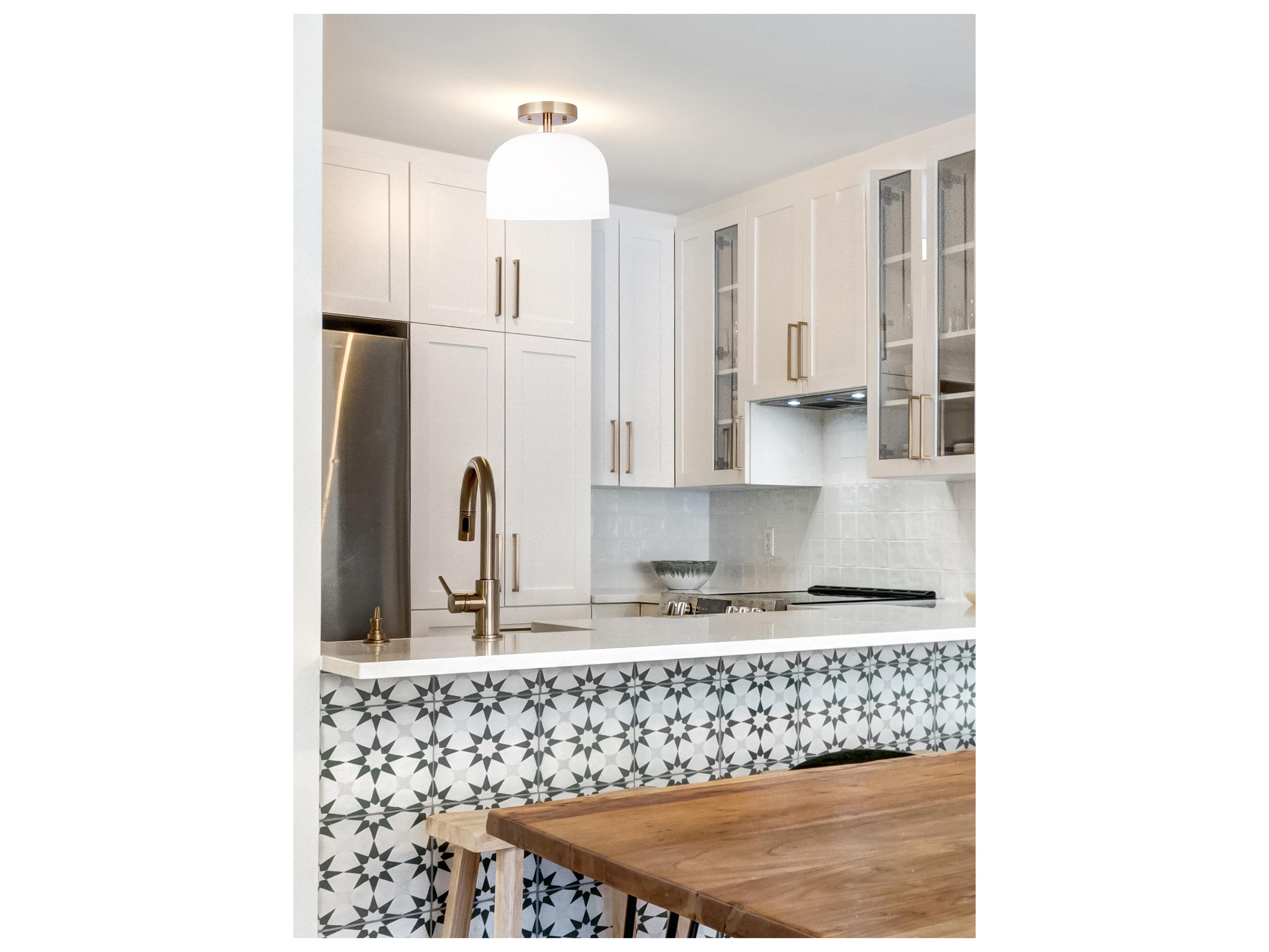 Canarm Novalee 1 -light Gold Dome Flush Mount