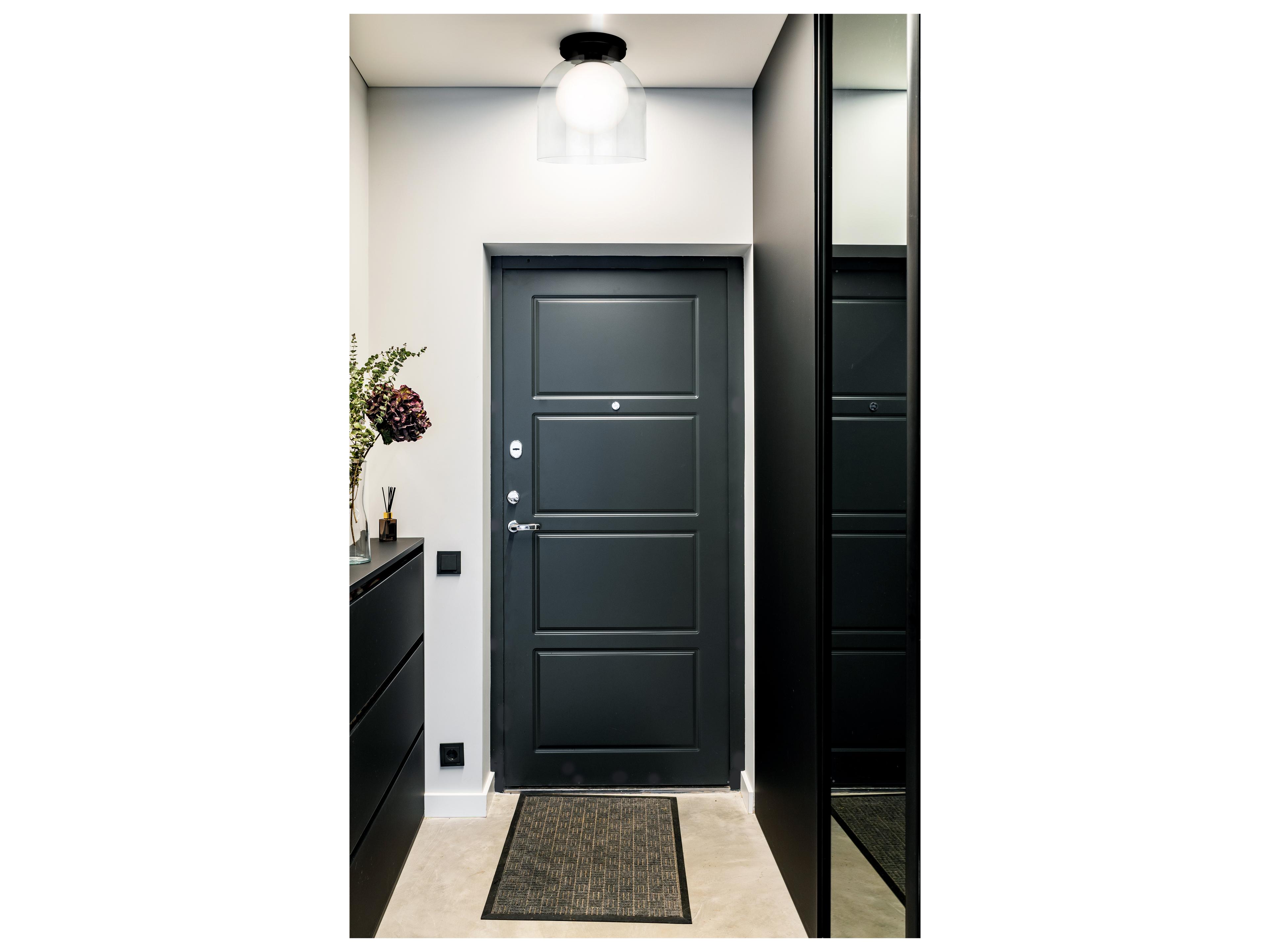 Canarm Pelia 1 -light Black Dome Globe Flush Mount